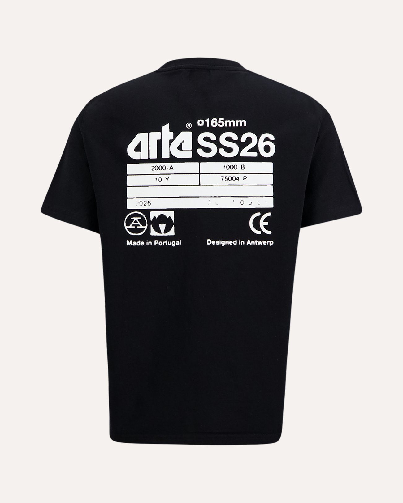 Arte Antwerp Ss26 Back T-Shirt ZWART 1