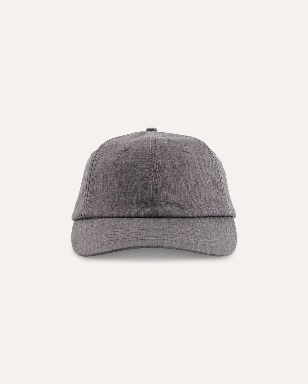 OLAF Wool Monogram Cap GRIJS 1