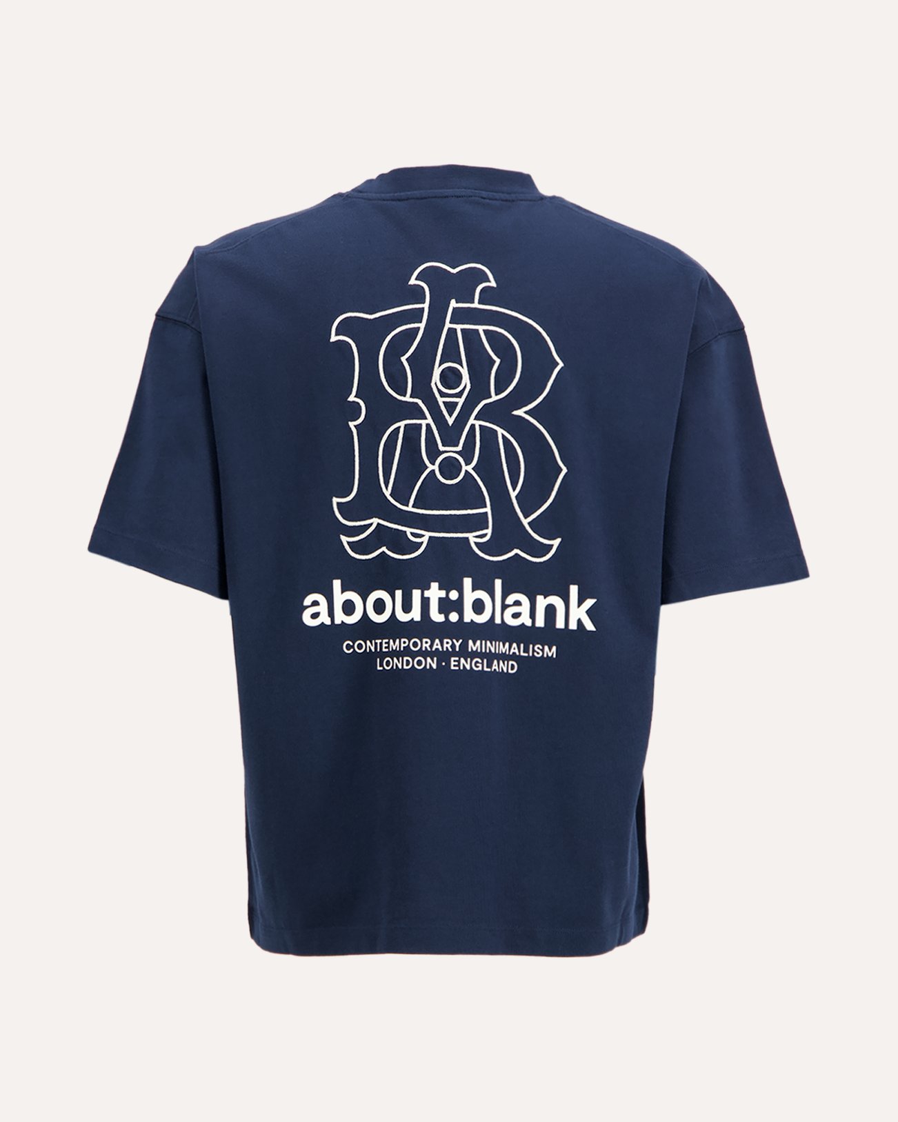 about:blank Emblem T Shirt DONKERBLAUW 1