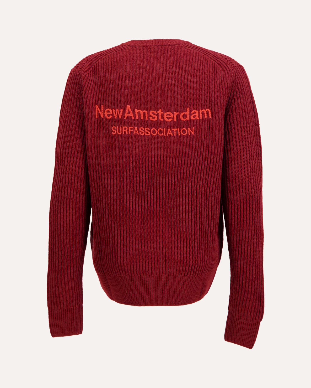 New Amsterdam Surf Association Knitted Crewneck ROOD 1