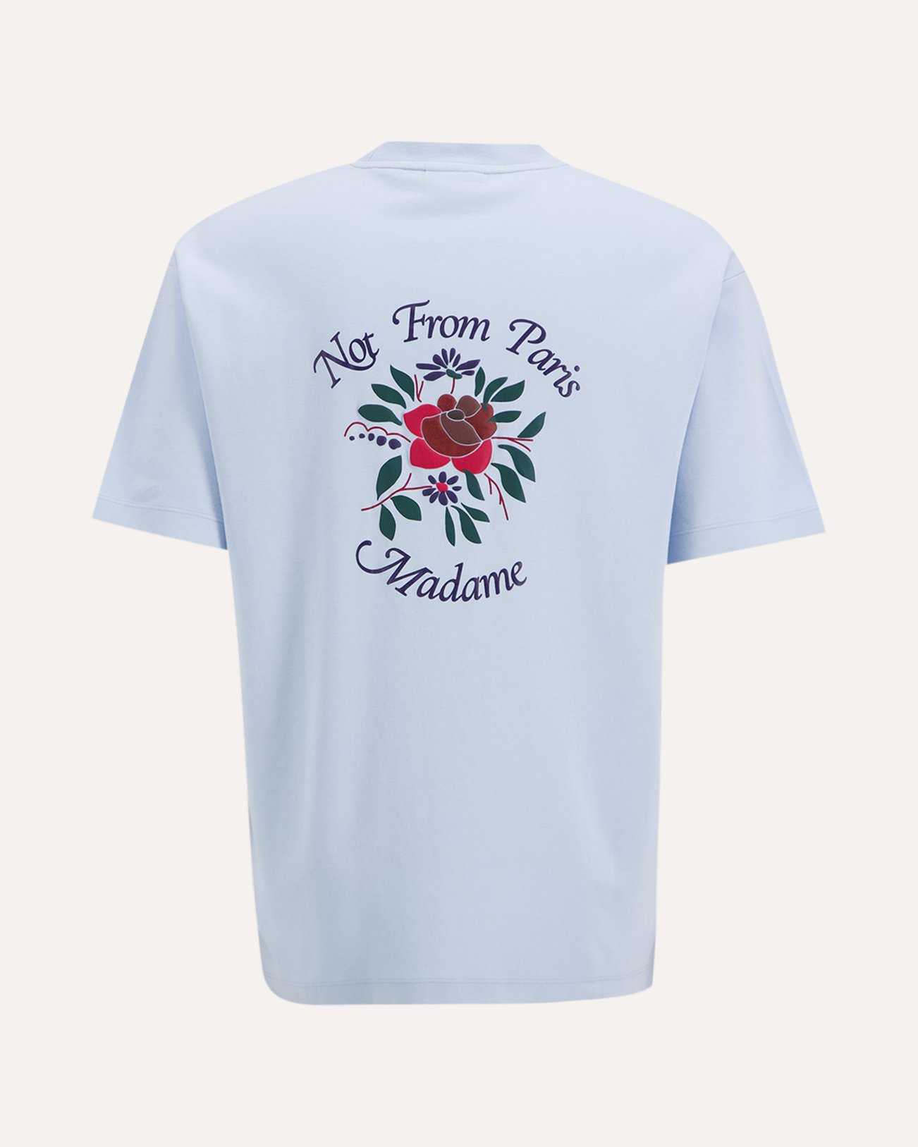 Drole de Monsieur T-Shirt Slogan Rose LICHTBLAUW 1