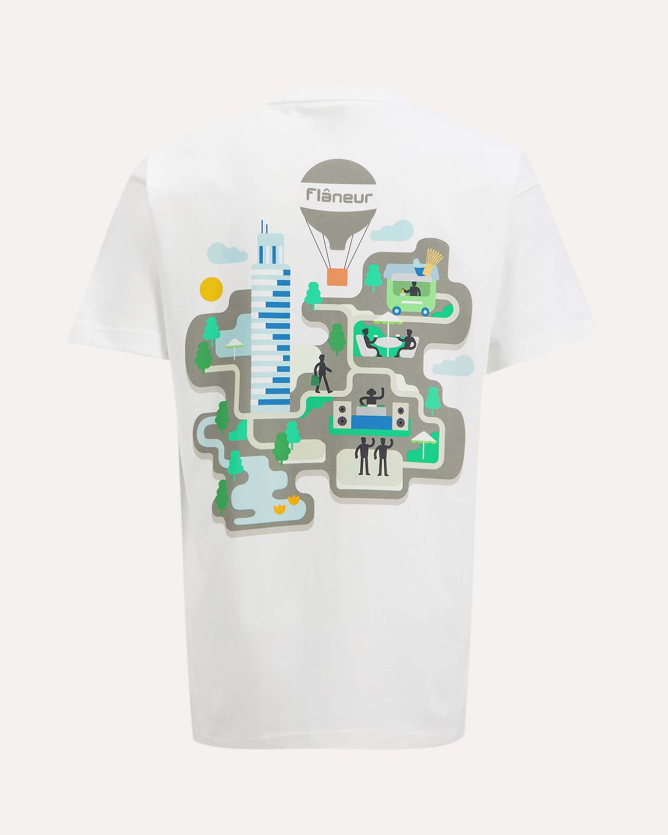 Flaneur Festival Map T-Shirt WIT 1