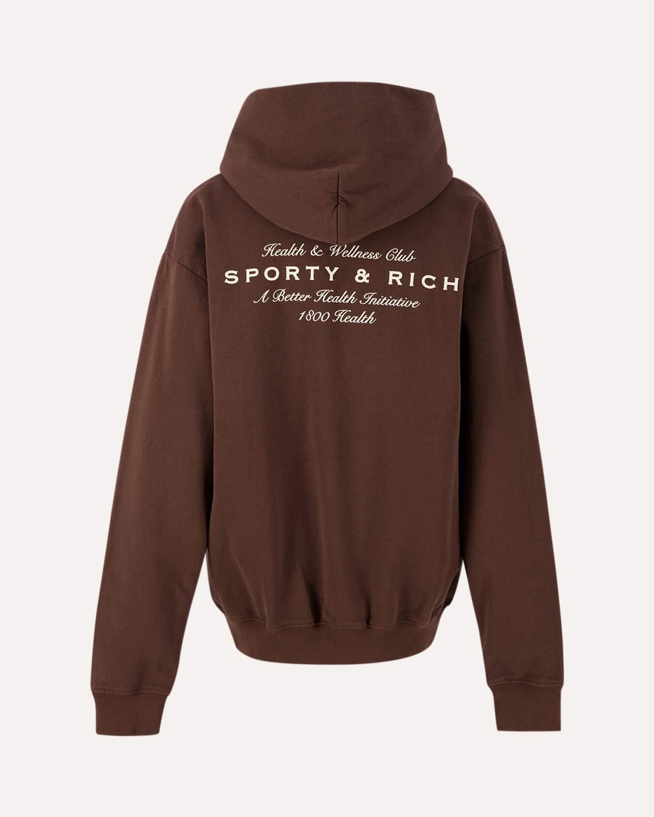 Sporty & Rich Health Initiative Hoodie Chocolate/Cream BRUIN 1