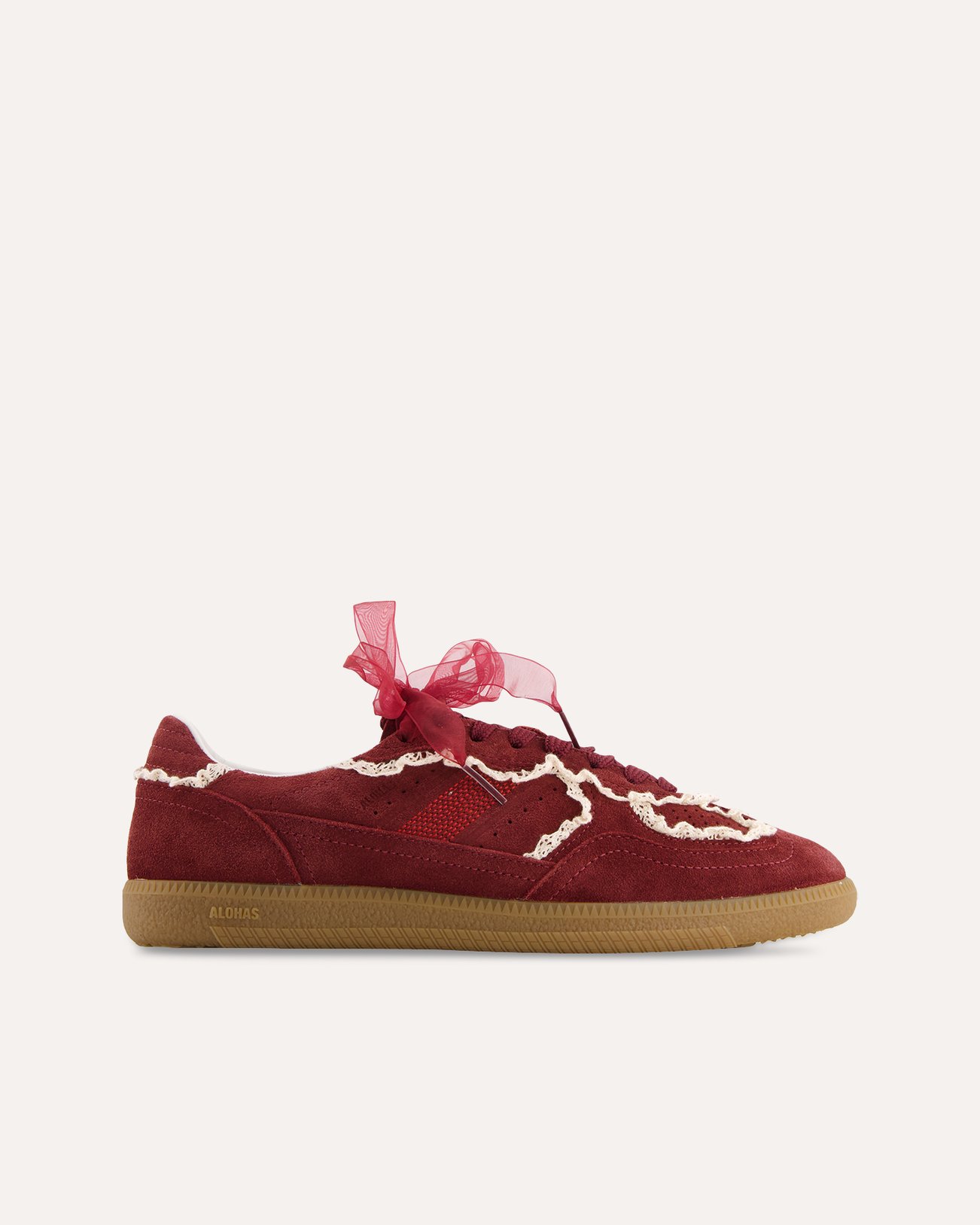 Alohas Tb.490 Crochet Burgundy Leather Sneakers ROOD 1