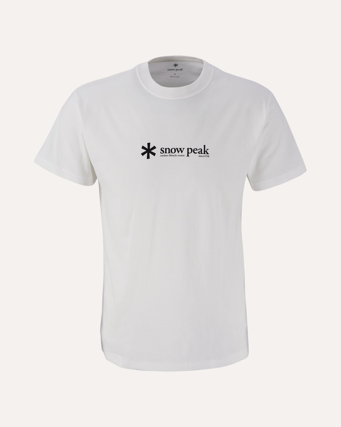 Snow Peak Soft Cotton Logo Short Sleeve T-Shirt WIT 1