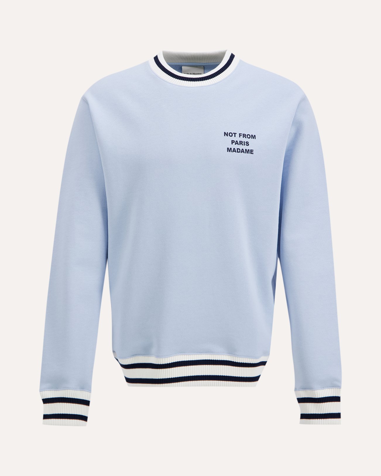 Drole de Monsieur Sweatshirt Slogan Sport LICHTBLAUW 1