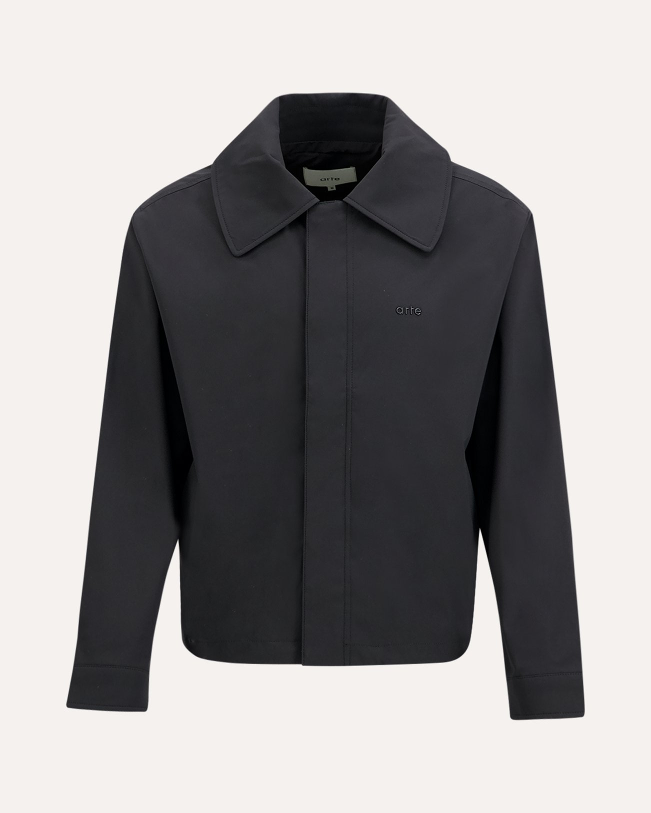 Arte Antwerp Big Collar Nylon Jacket ZWART 1