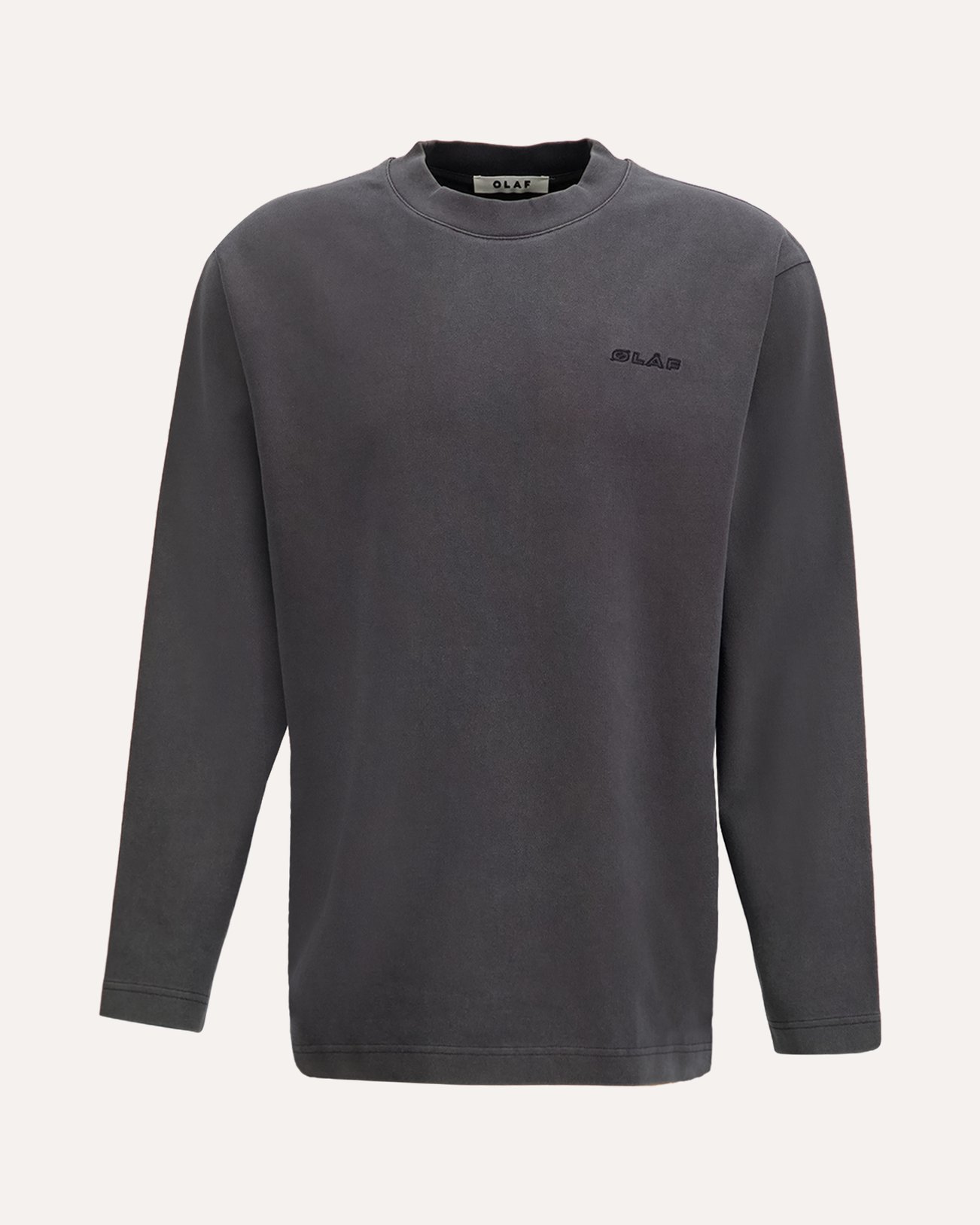 OLAF Washed Studio Ls Tee ANTHRACIET 1