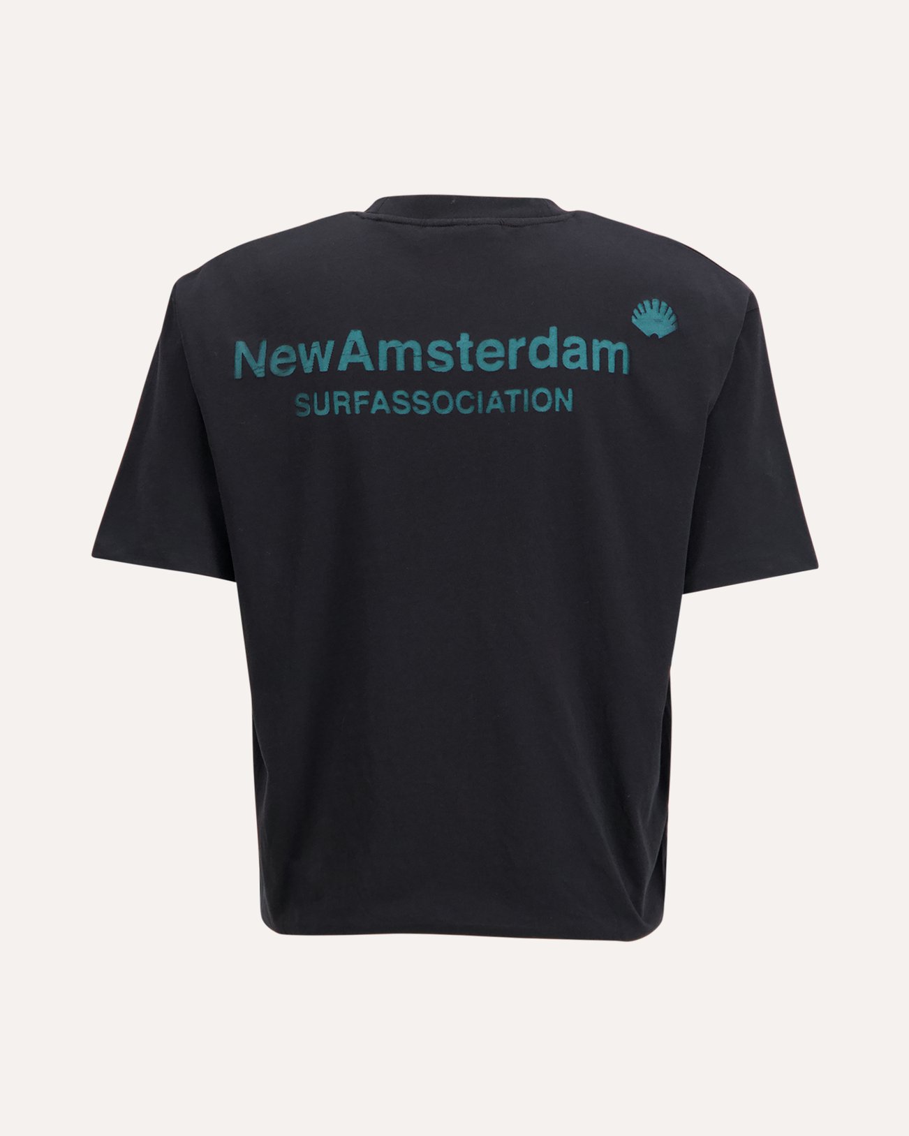 New Amsterdam Surf Association Double Layered Logo Tee ZWART 1