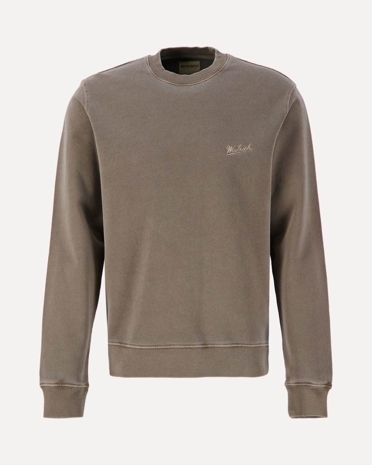 Woolrich Garment Dyed Crewneck BRUIN 1