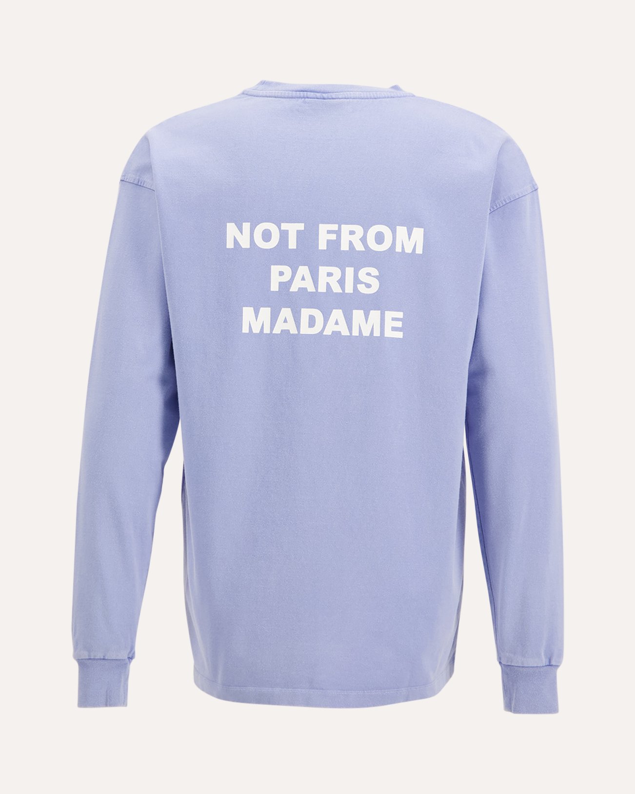 Drole de Monsieur Washed Long Sleeve Slogan T-shirt BLAUW 1