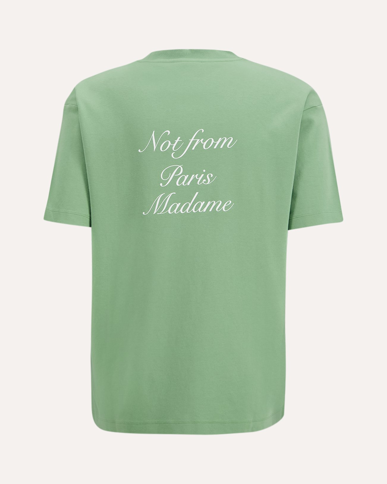Drole de Monsieur Le T-Shirt Slogan Calligraphy LICHTGROEN 1