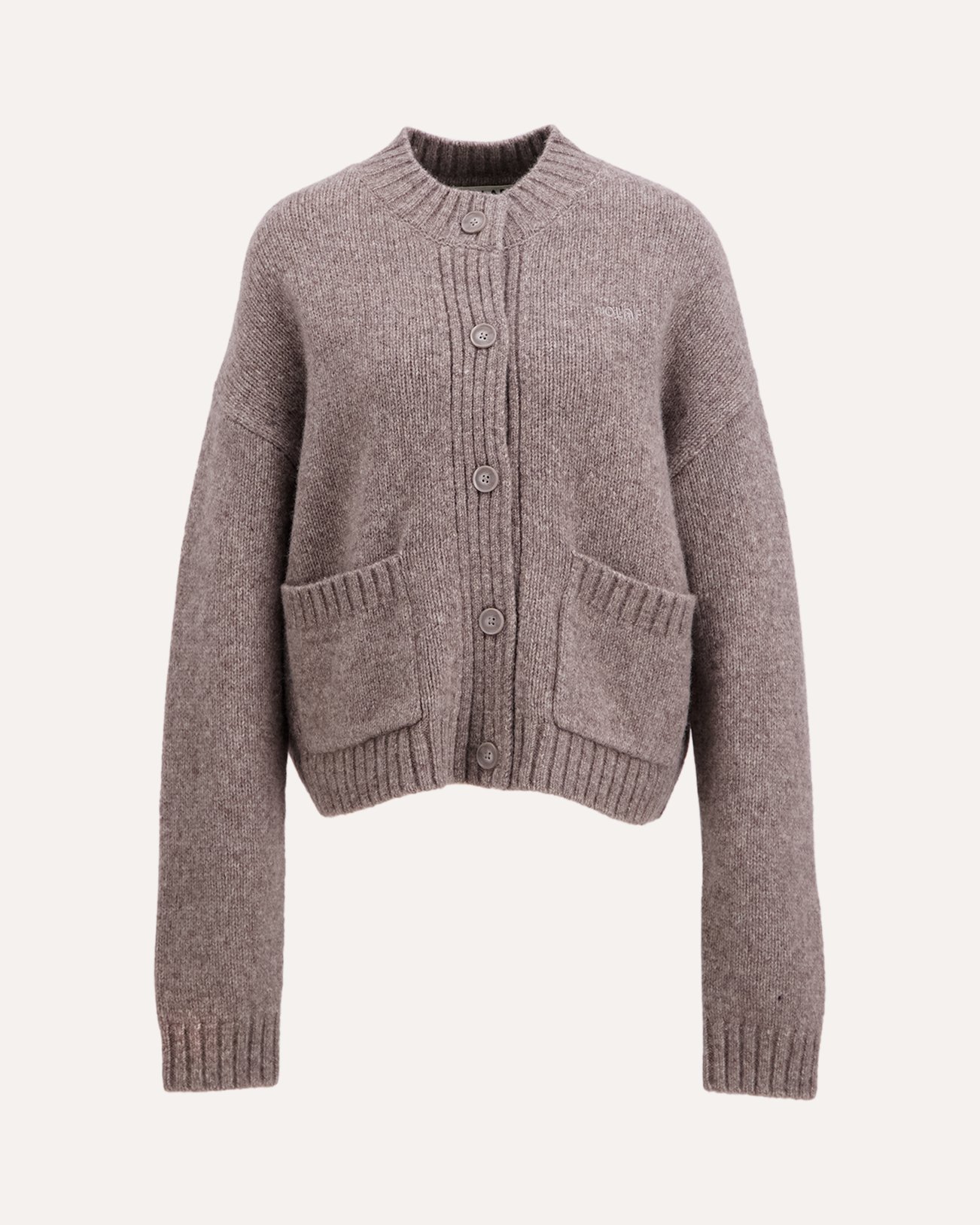 OLAF Wool Knitted Cardigan GRIJS 1