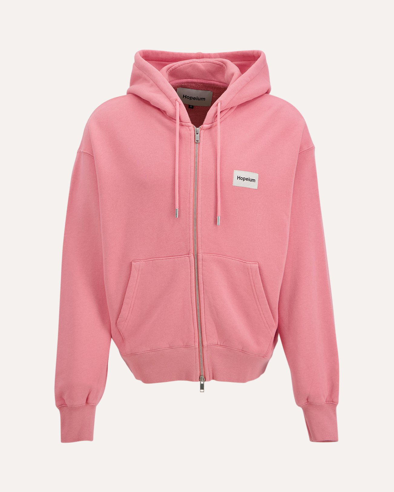 Hopeium Cashmere Blend Zip Up Hoodie ROSE 1