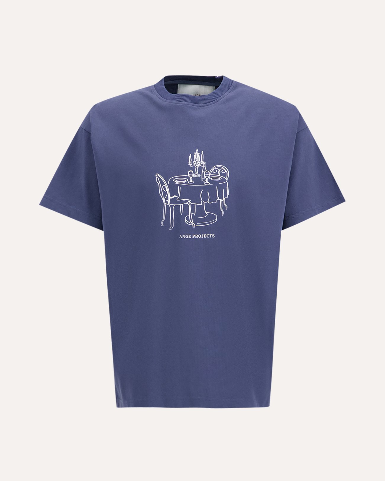 Ange Projects Bistro T Shirt DONKERBLAUW 1