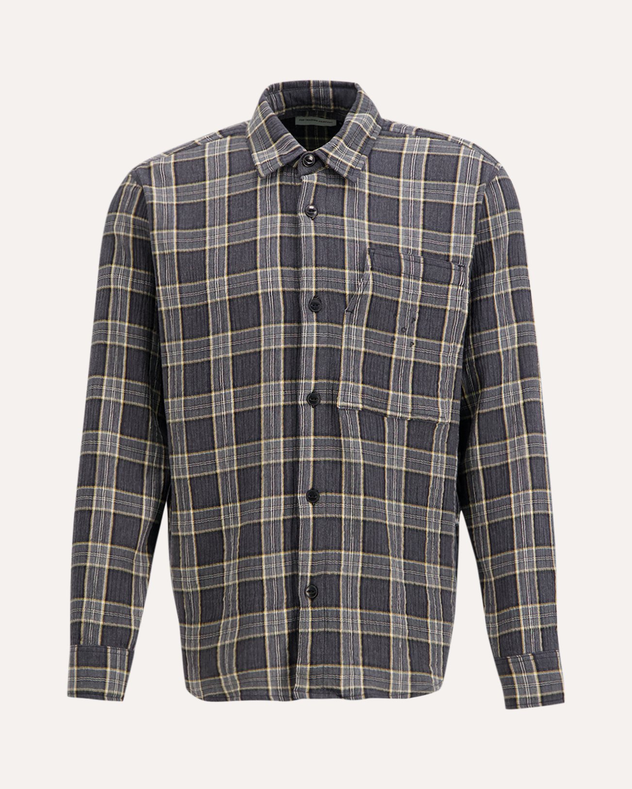 POP Trading Company Checked Shirt GRIJS 1