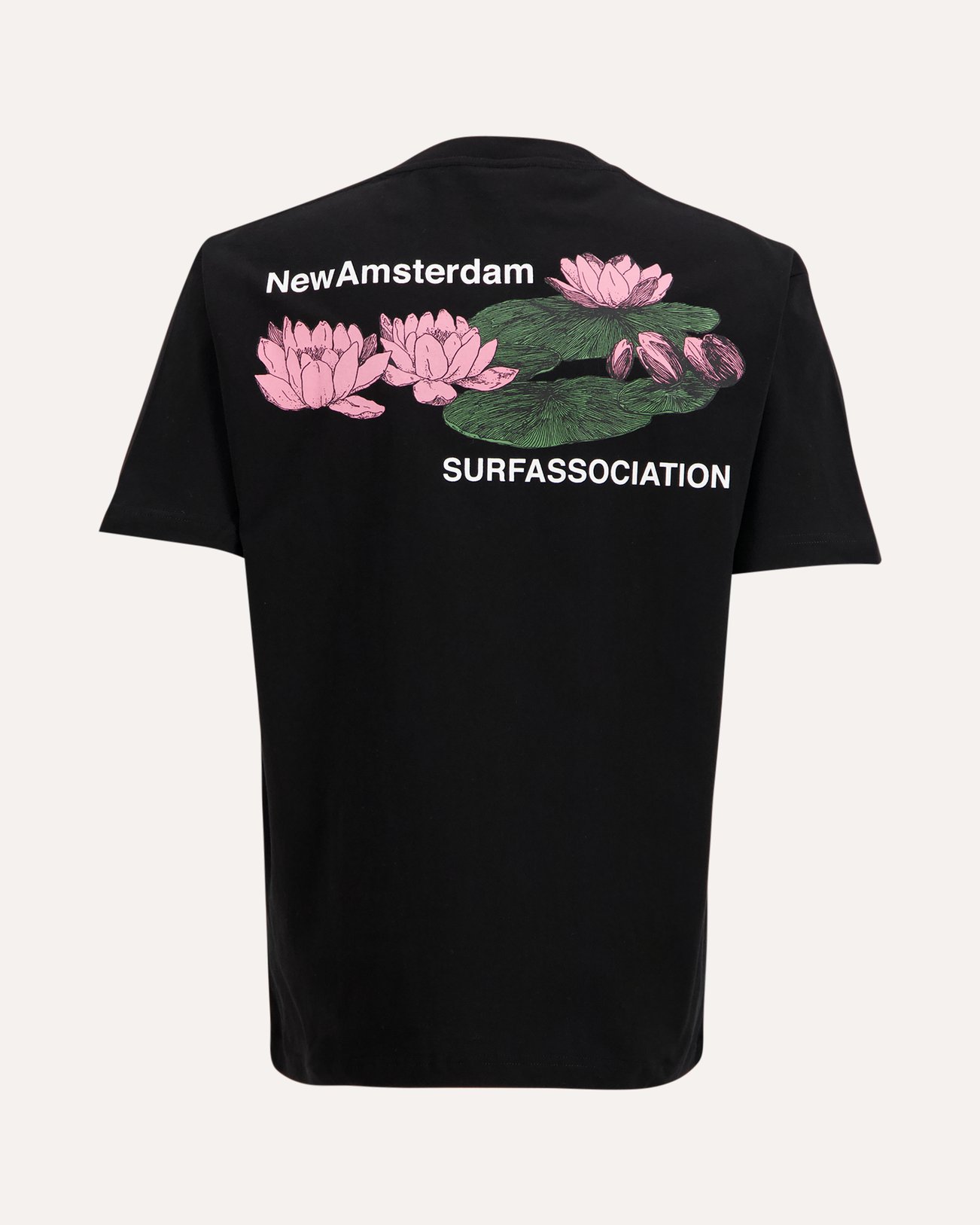 New Amsterdam Surf Association Lilies Tee ZWART 1