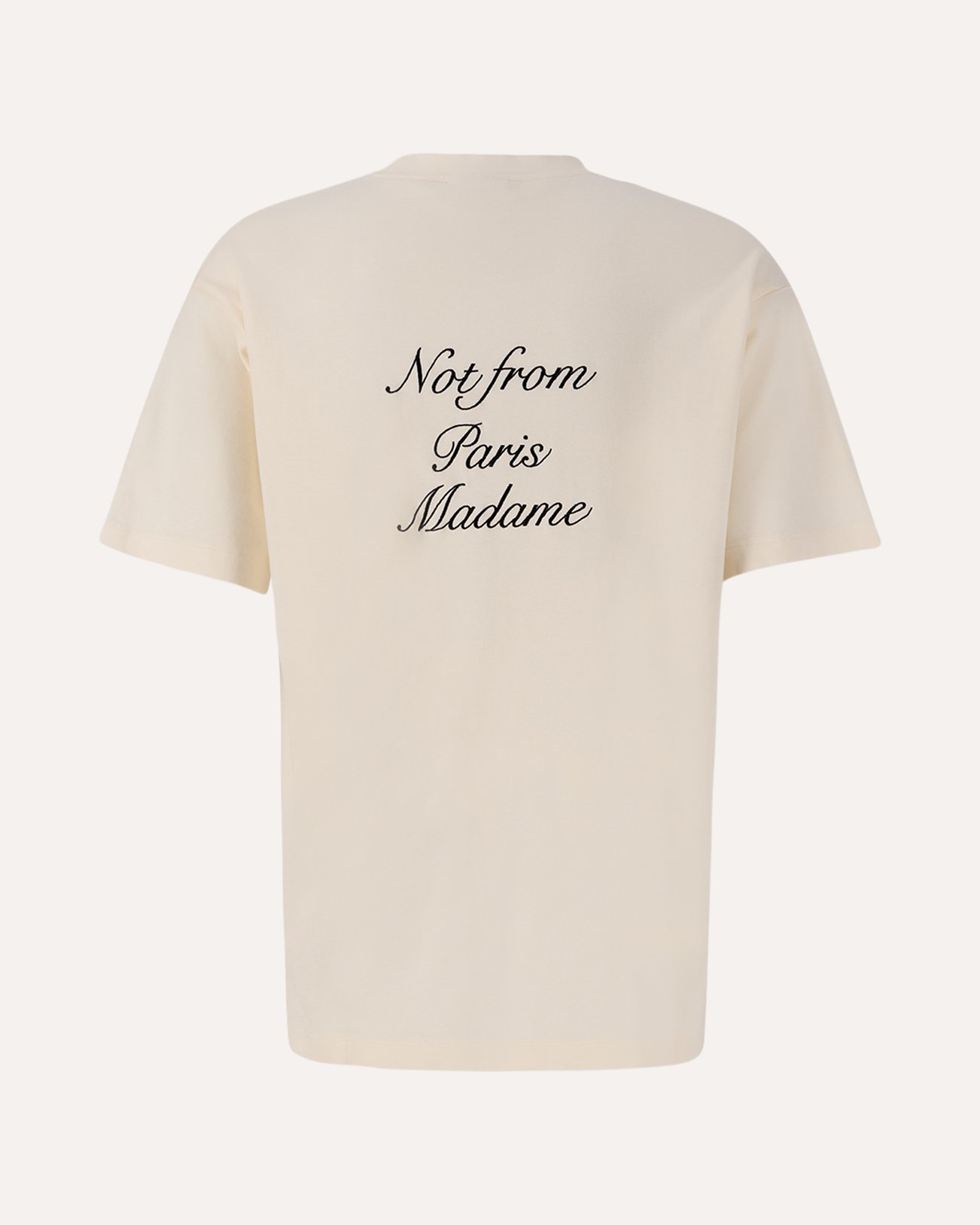 Drole de Monsieur Le T-Shirt Slogan Cursive CREAM 1