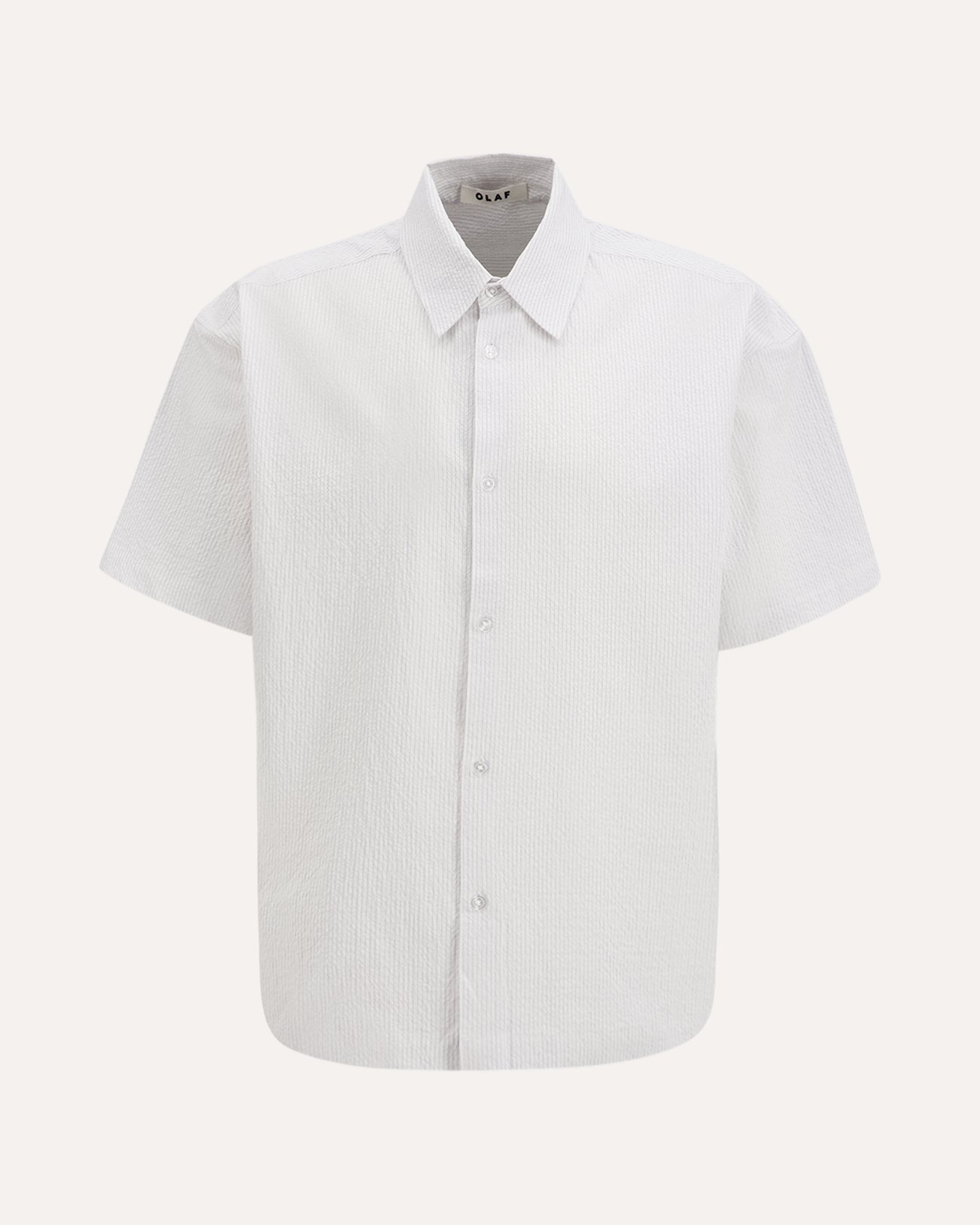 OLAF Stripe Boxy Ss Shirt WIT 1
