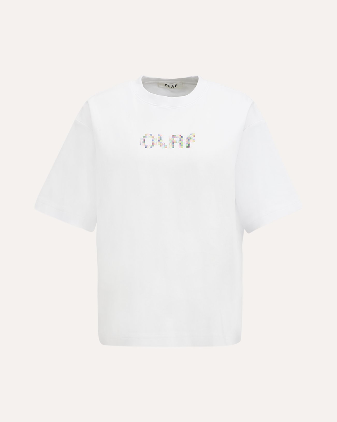 OLAF Dotted Retro Logo Tees WIT 1
