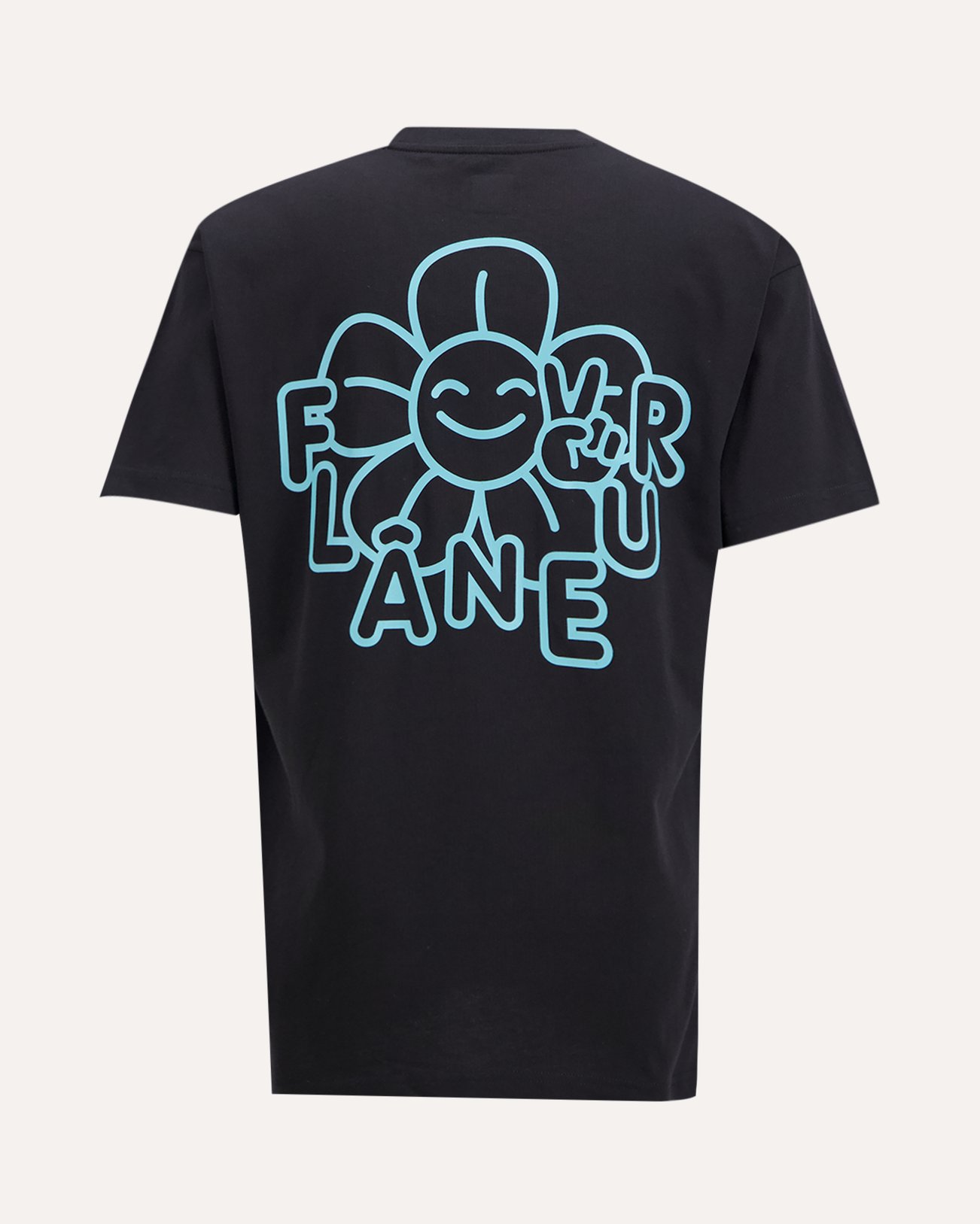 Flaneur Happy Flower T-Shirt ZWART 1