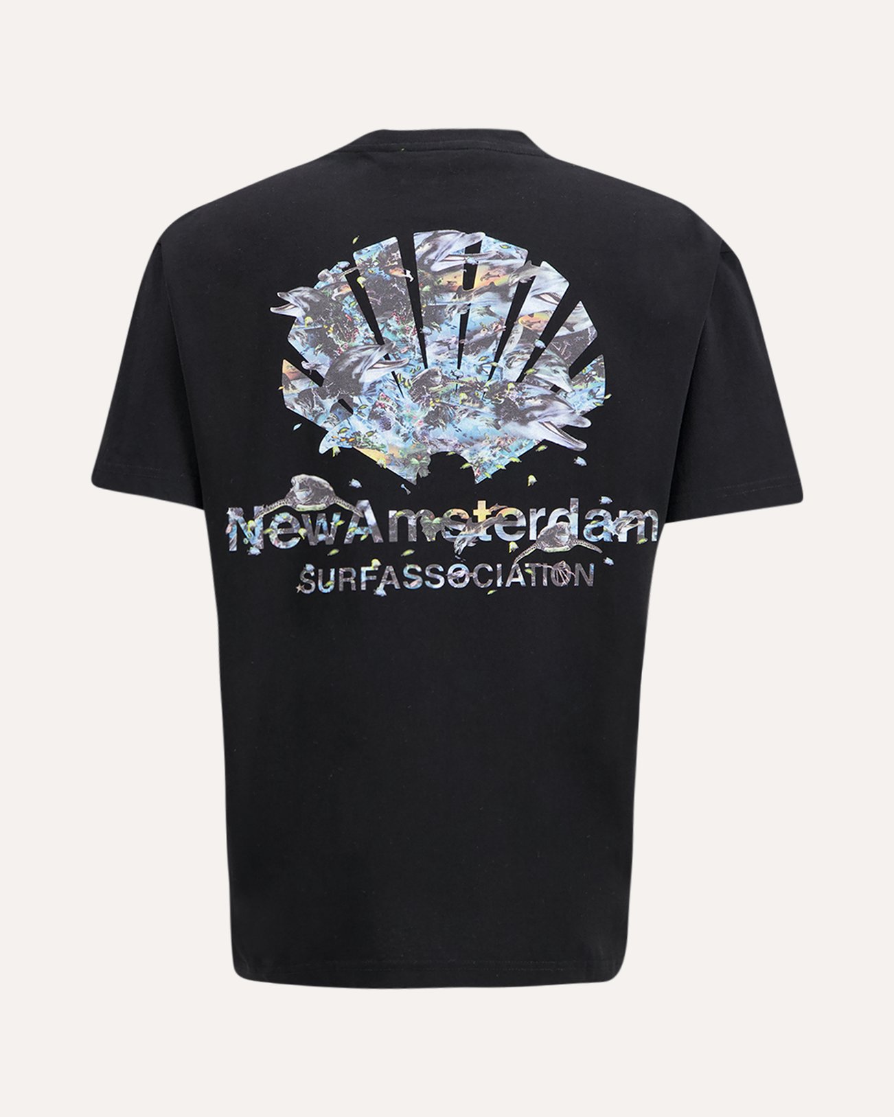 New Amsterdam Surf Association Dolphin Tee ZWART 1