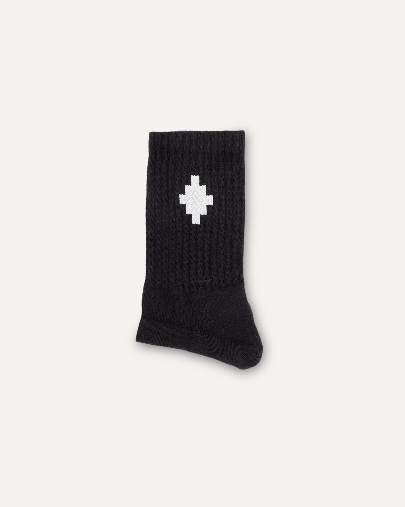 Marcelo Burlon Cross Sideway Short Socks Black White BLACK 1