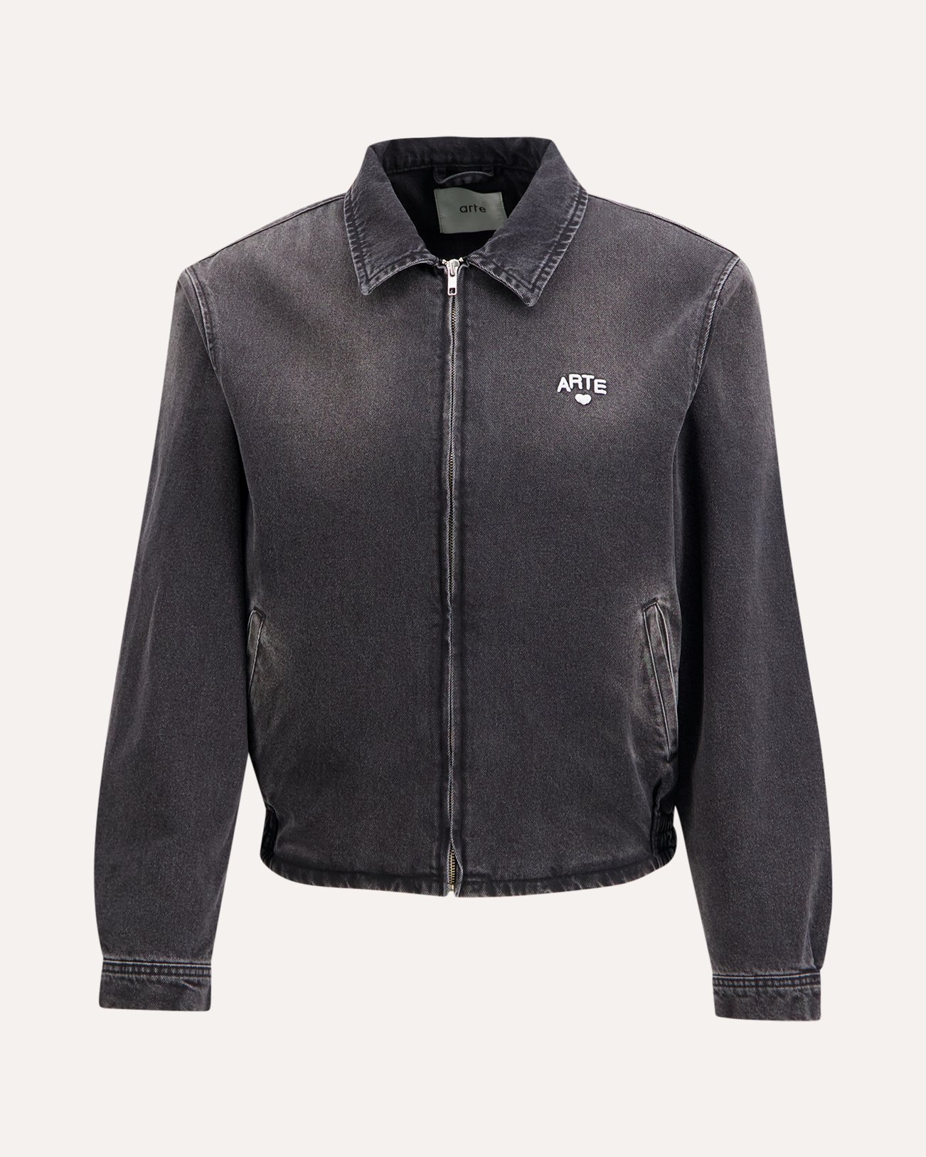 Arte Antwerp Washed Denim Classic Jacket ZWART 1