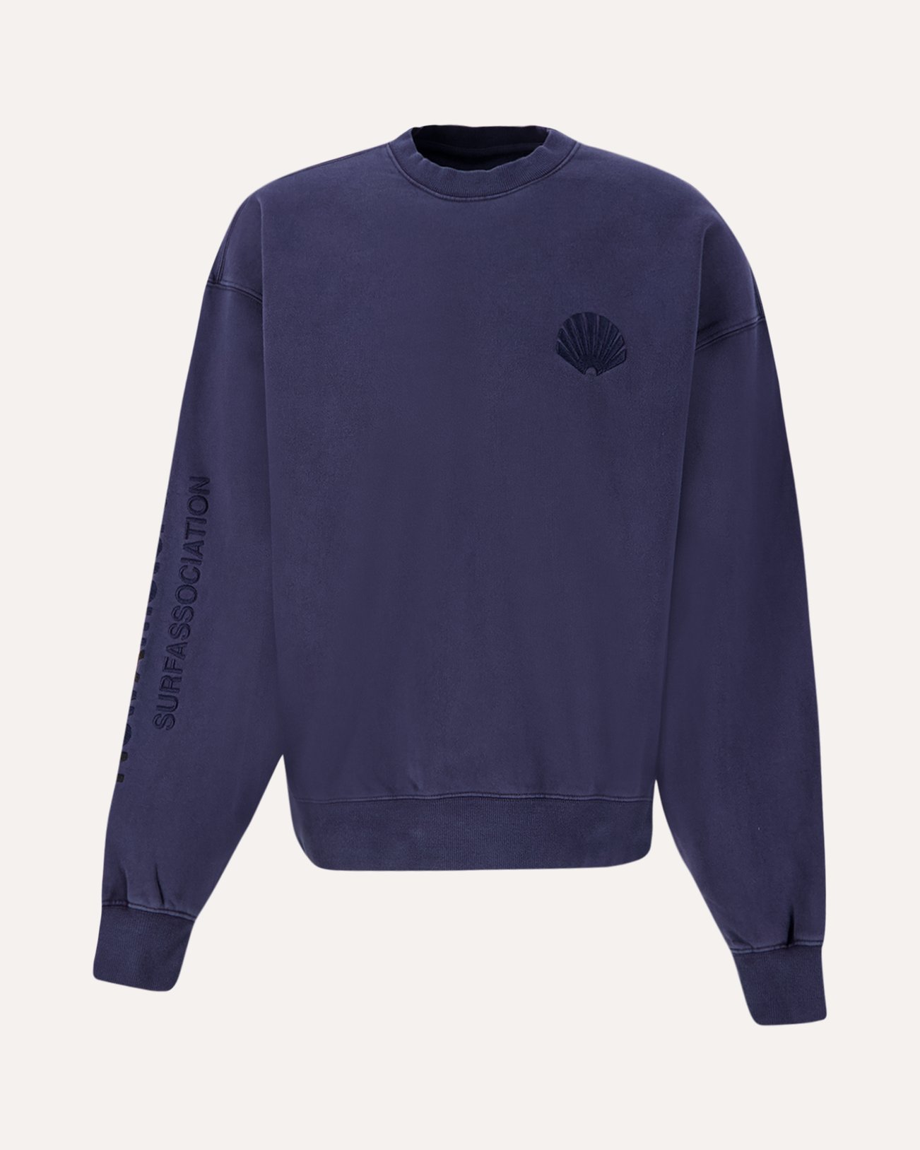 New Amsterdam Surf Association Logo Crewneck Tonal/Navy Blazer BLAUW 1