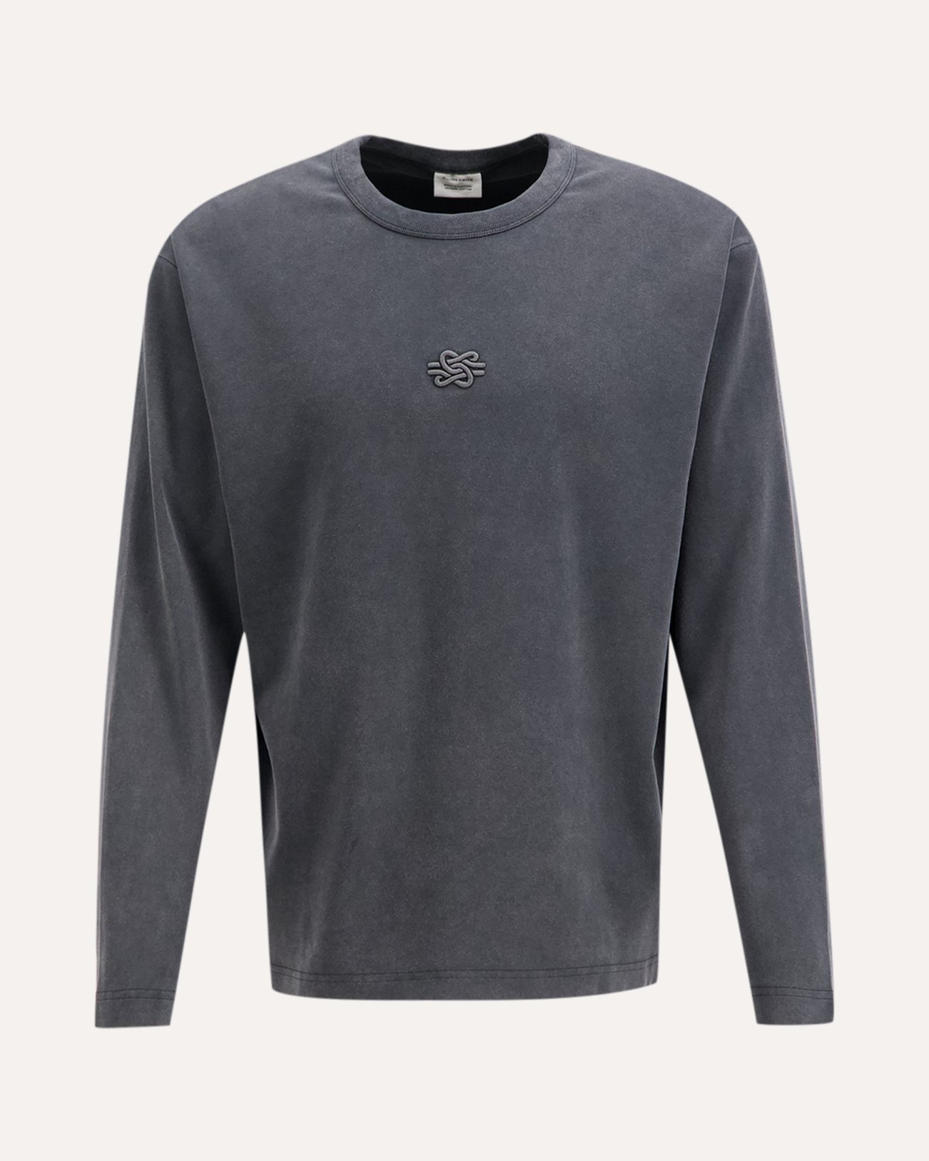 Filling Pieces Longsleeve Boxy Embroidered ZWART 1