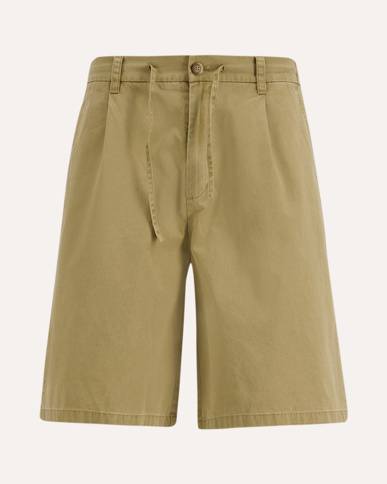 OLAF Herringbone Pleated Shorts BRUIN 1