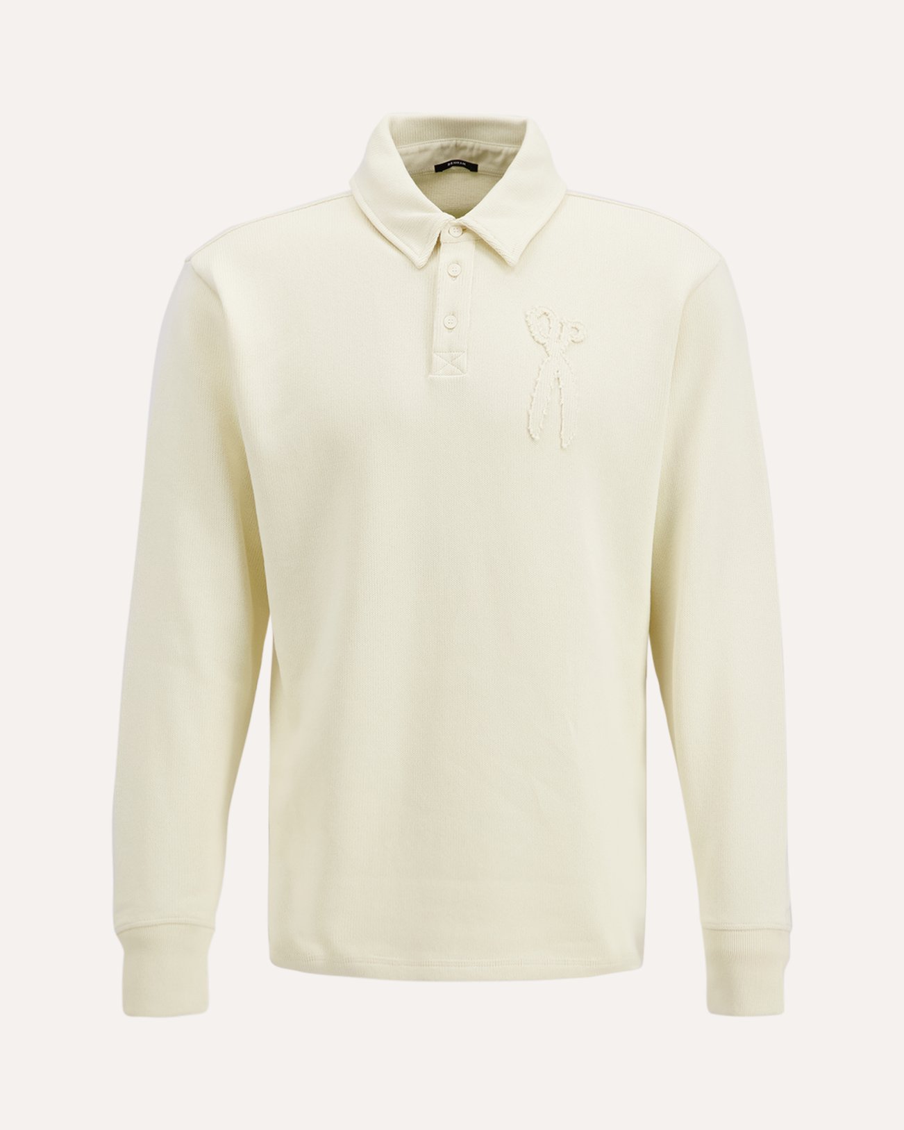 Denham Scissor Patch Ls Polo Lkj CREME 1