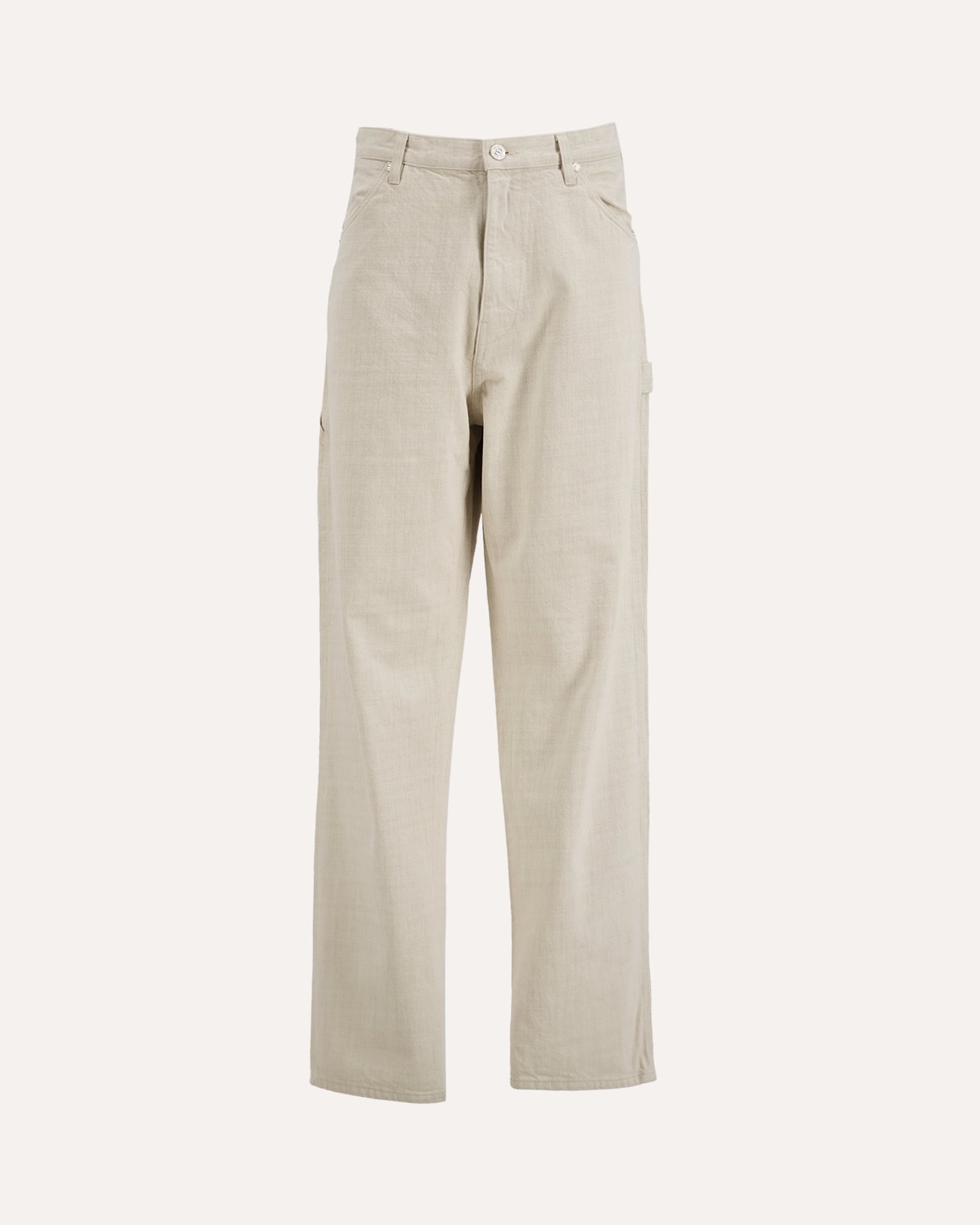 PAL Sporting Goods Garage Goods Cotton Canvas Straight Leg Pants BEIGE 1