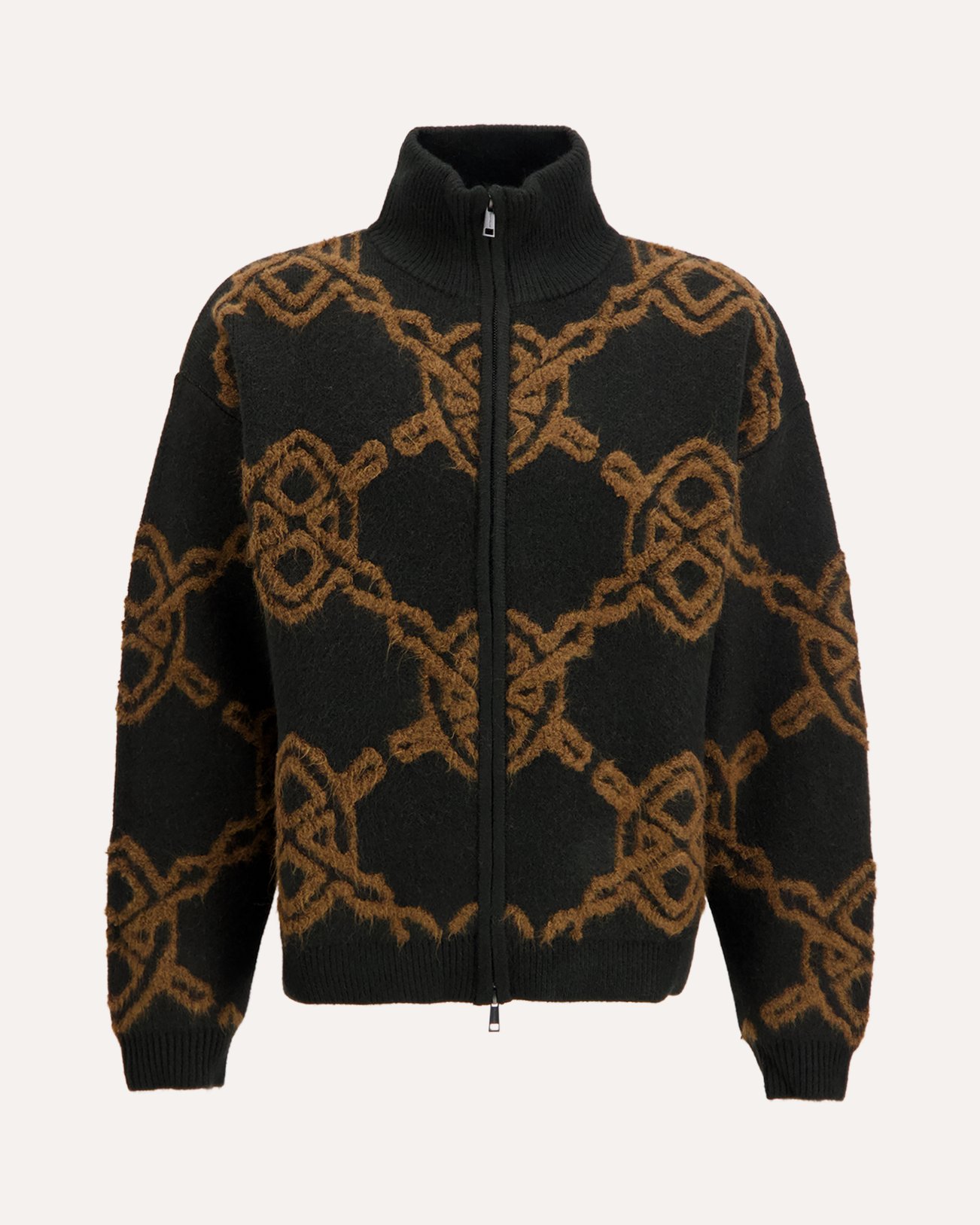 Daily Paper Shield Knit Zip Up ZWART 1