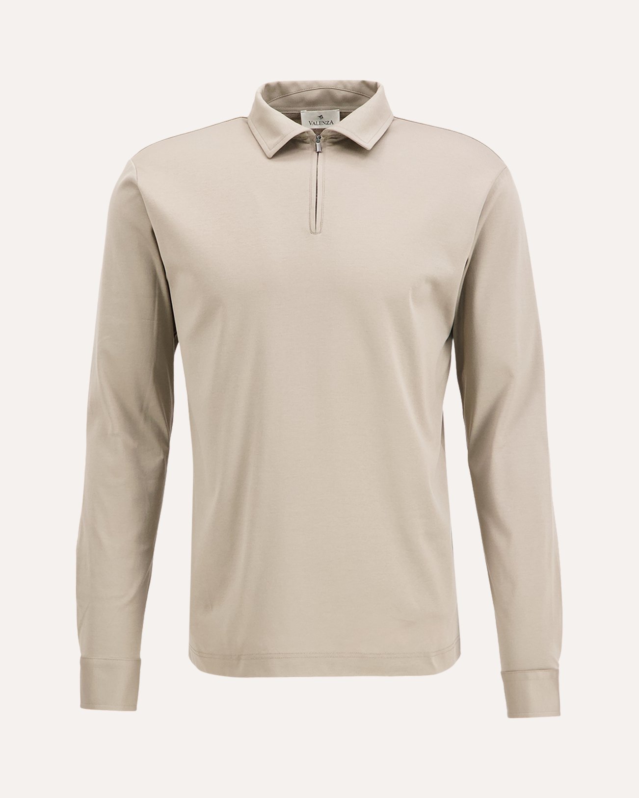 Valenza Supima Polo Zip Collar L/S ANTHRACIET 1