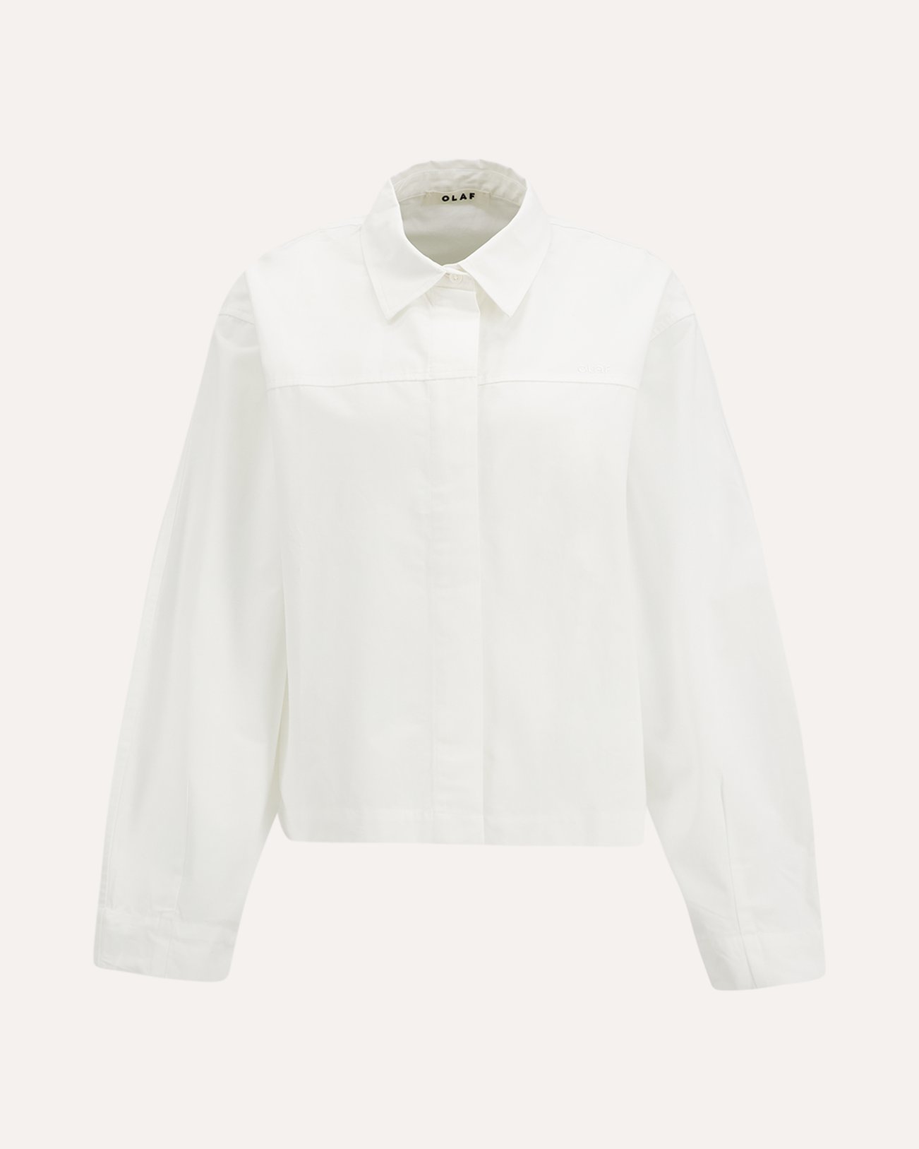 OLAF Retro Logo Boxy Shirts WIT 1