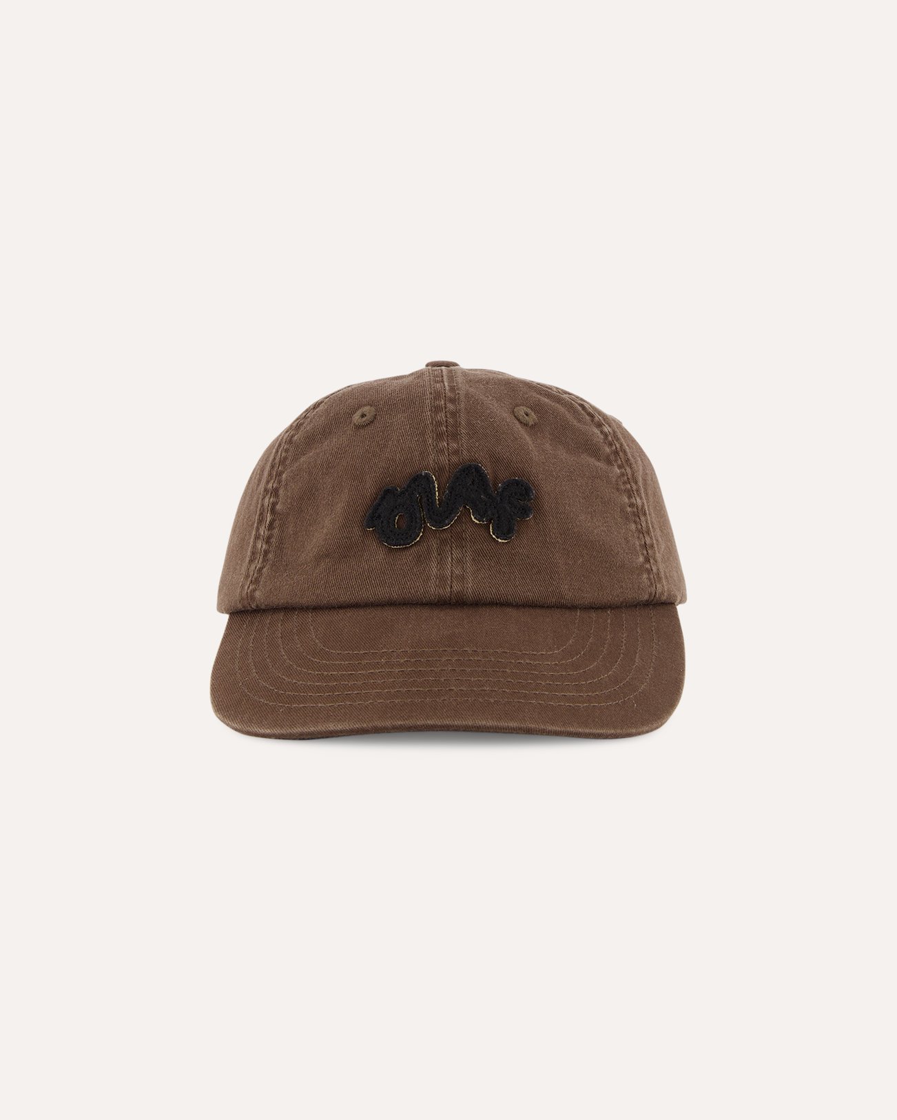 OLAF Washed Signature Logo Cap DONKERBRUIN 1