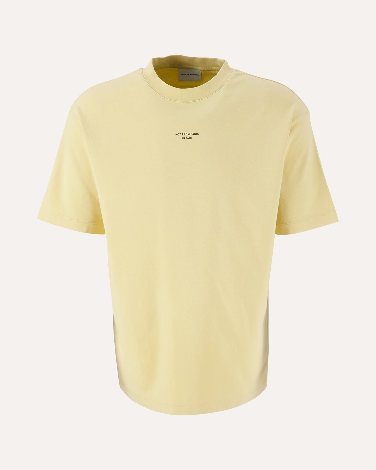 Drole de Monsieur Le T-Shirt Slogan Classique BEIGE 1