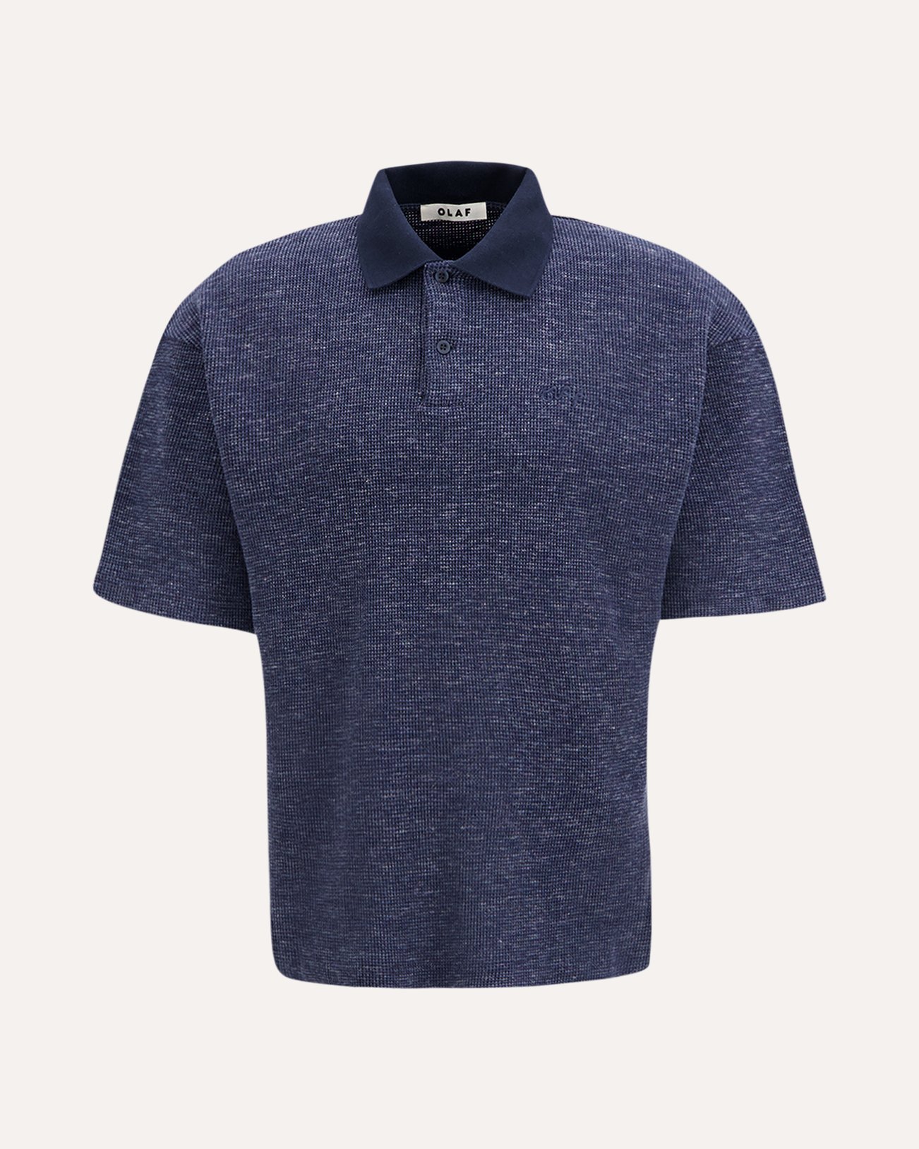 OLAF Signature Texture Polo DONKERBLAUW 1