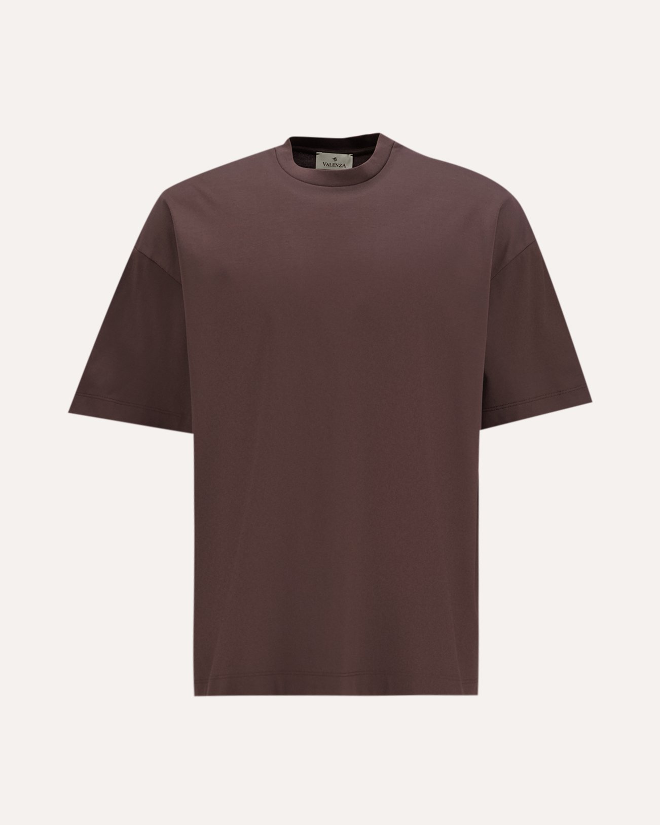 Valenza Interlock Supima Oversized T-Shirt DONKERBRUIN 1