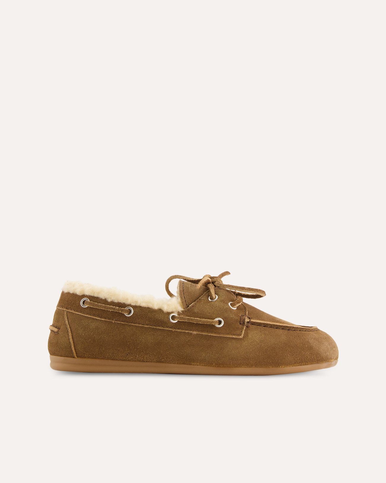 Posa Boat Loafer Brushed - Fur suede DONKERBRUIN 1