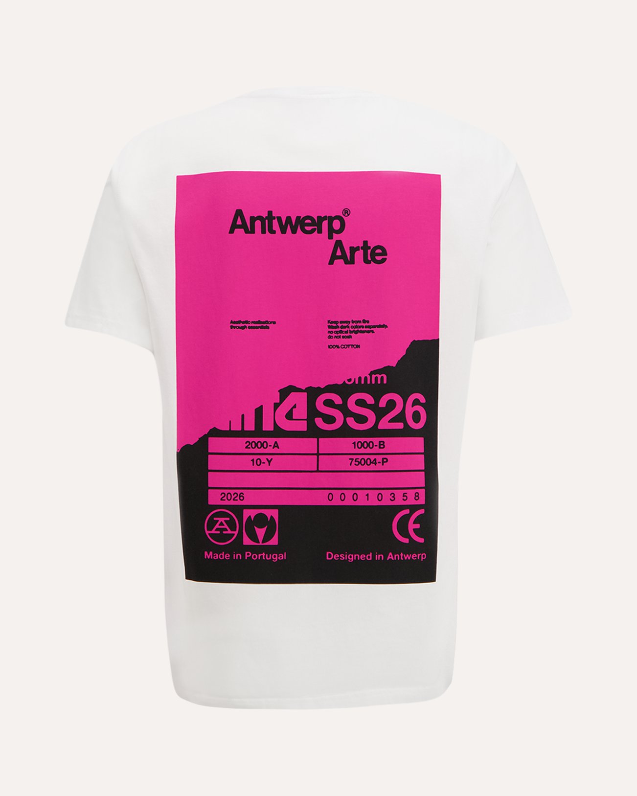 Arte Antwerp Back Poster T-Shirt WIT 1