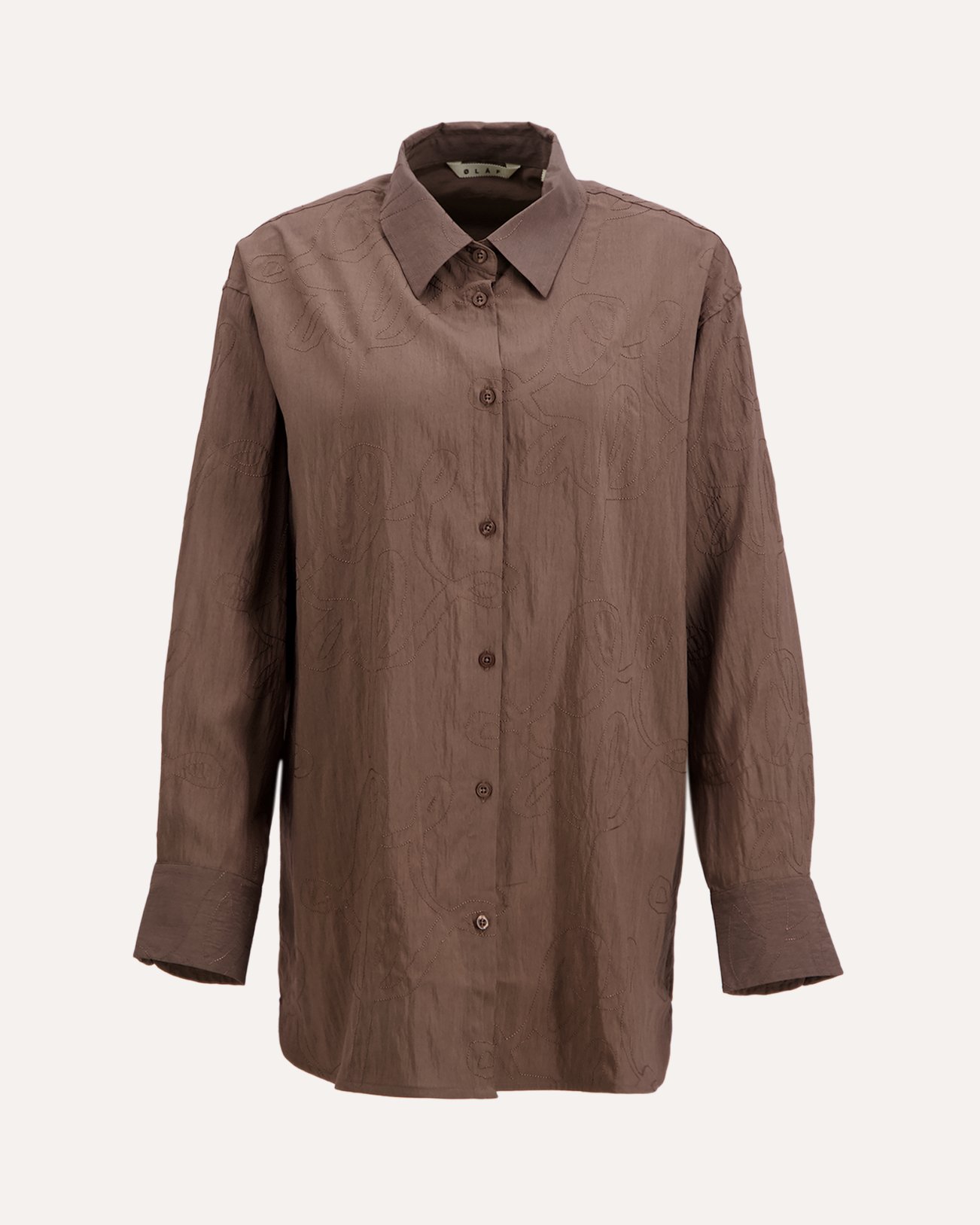 OLAF Monogram Embro Oversized Shirt BRUIN 1