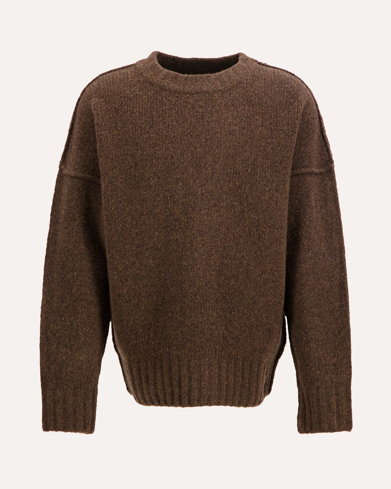 Seventh Wool Knit Crewneck Wool DONKERBRUIN 1