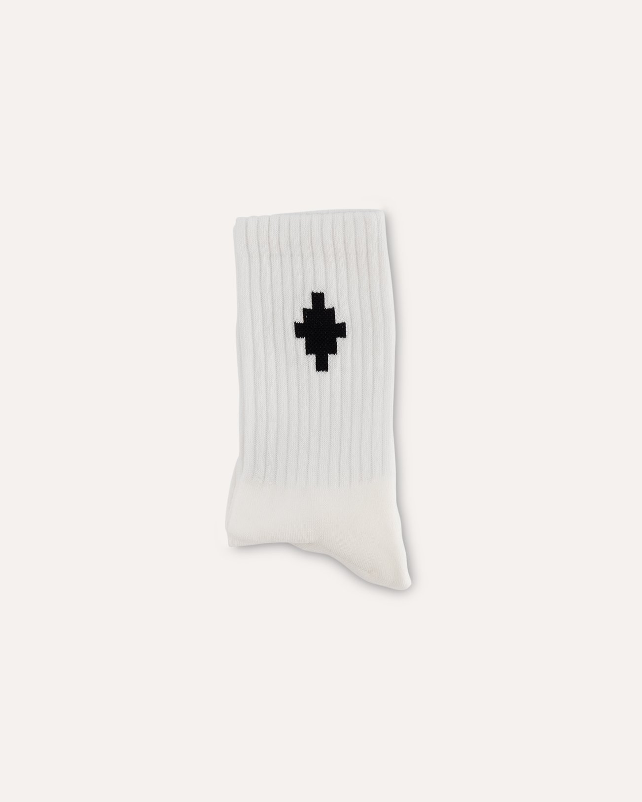 Marcelo Burlon Cross Sideway Short Socks White Black WIT 1