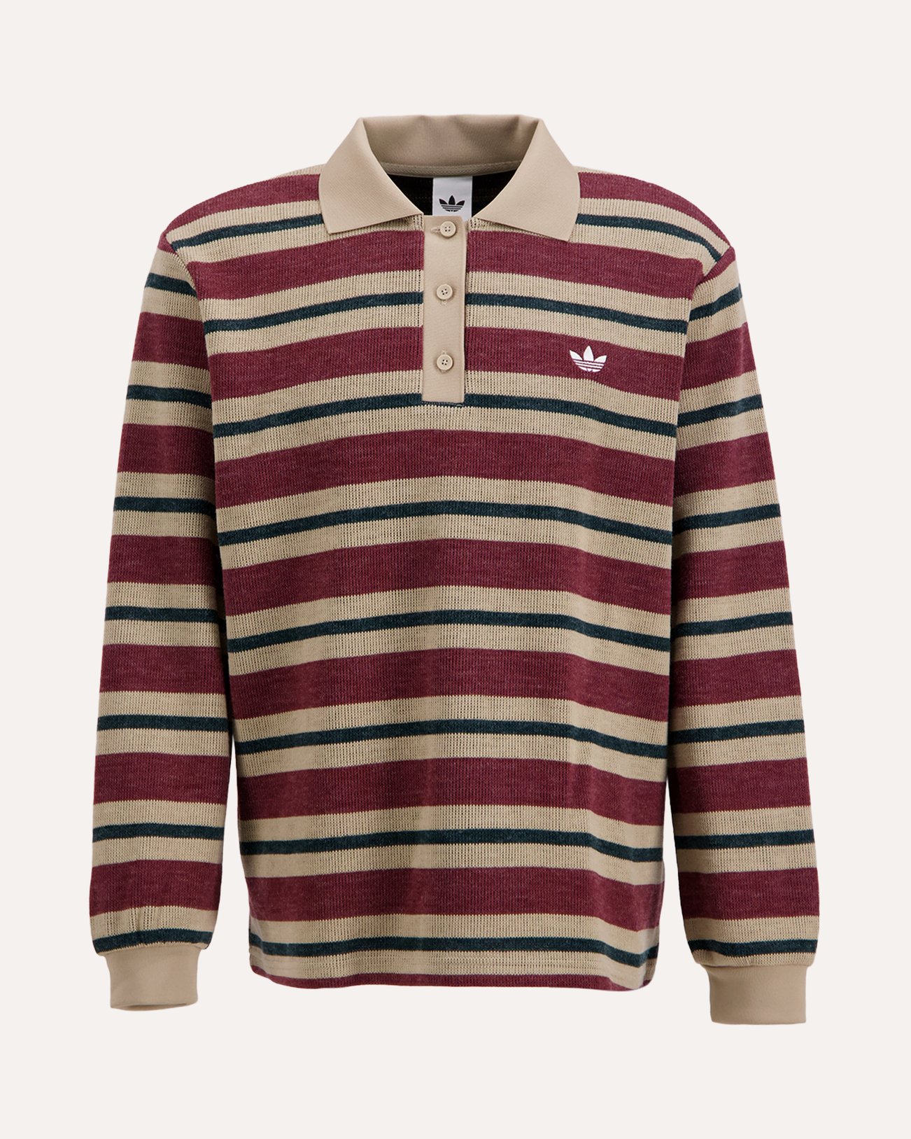 adidas Striped Polo ROOD 1