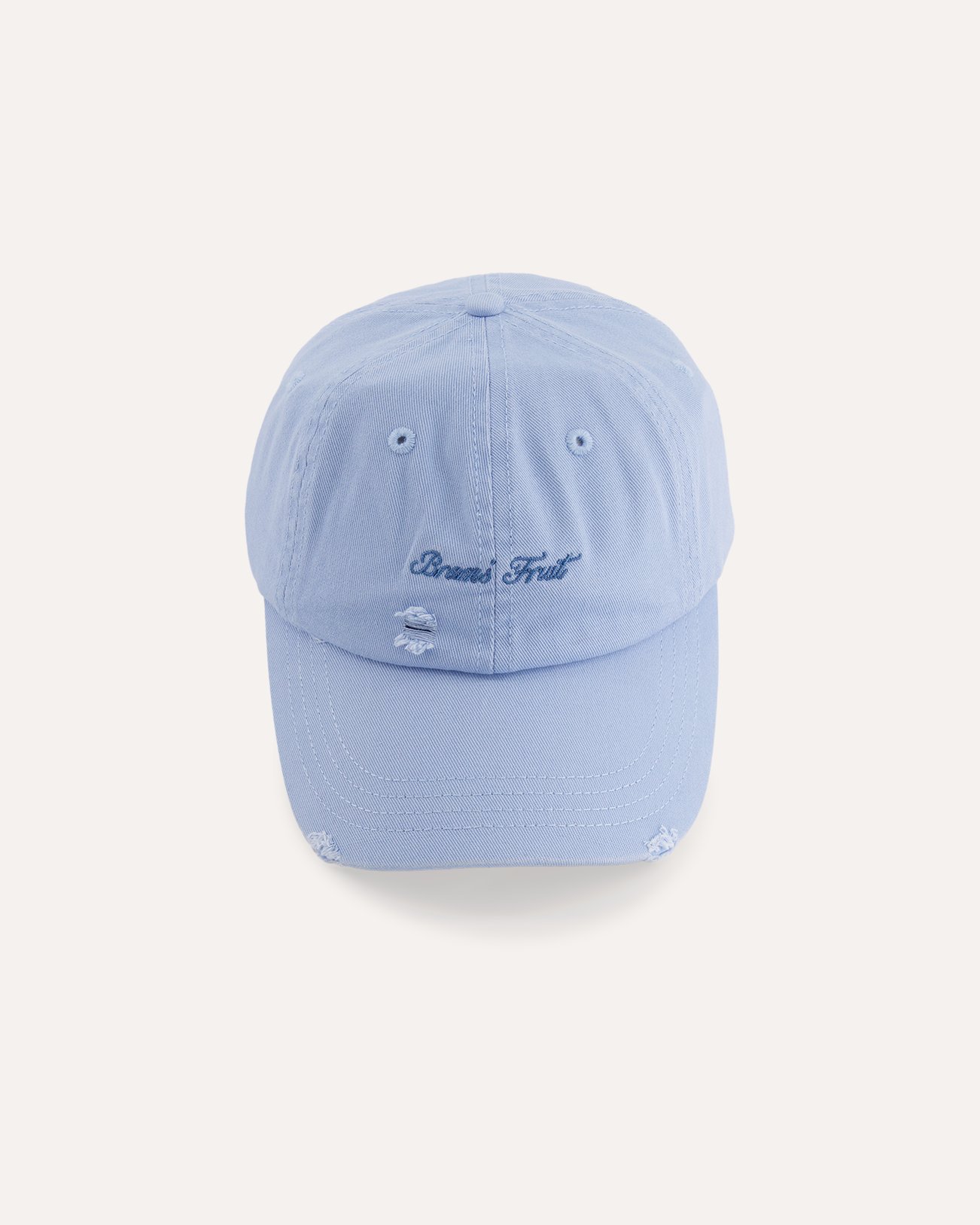Brams Fruit Distressed Script Logo Cap BLAUW 1