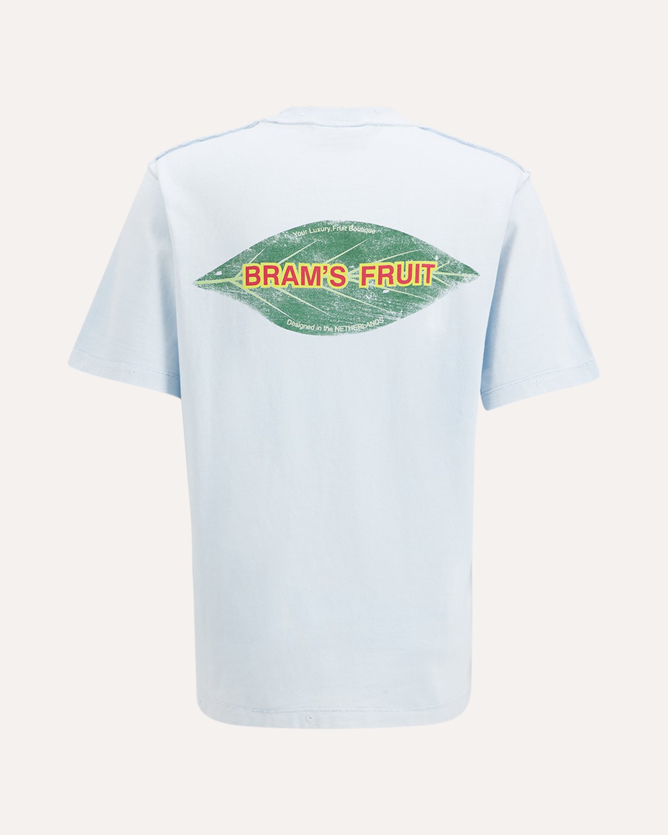 Brams Fruit Distressed Leaf T-shirt BLAUW 1
