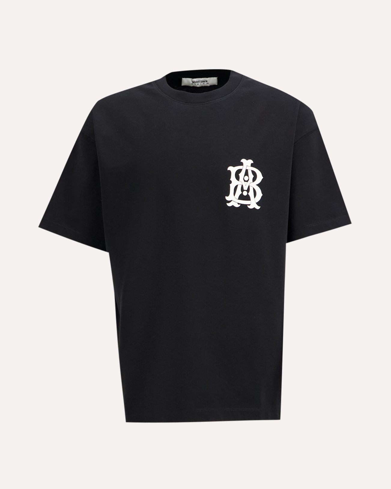 about:blank Monogram T Shirt ZWART 1