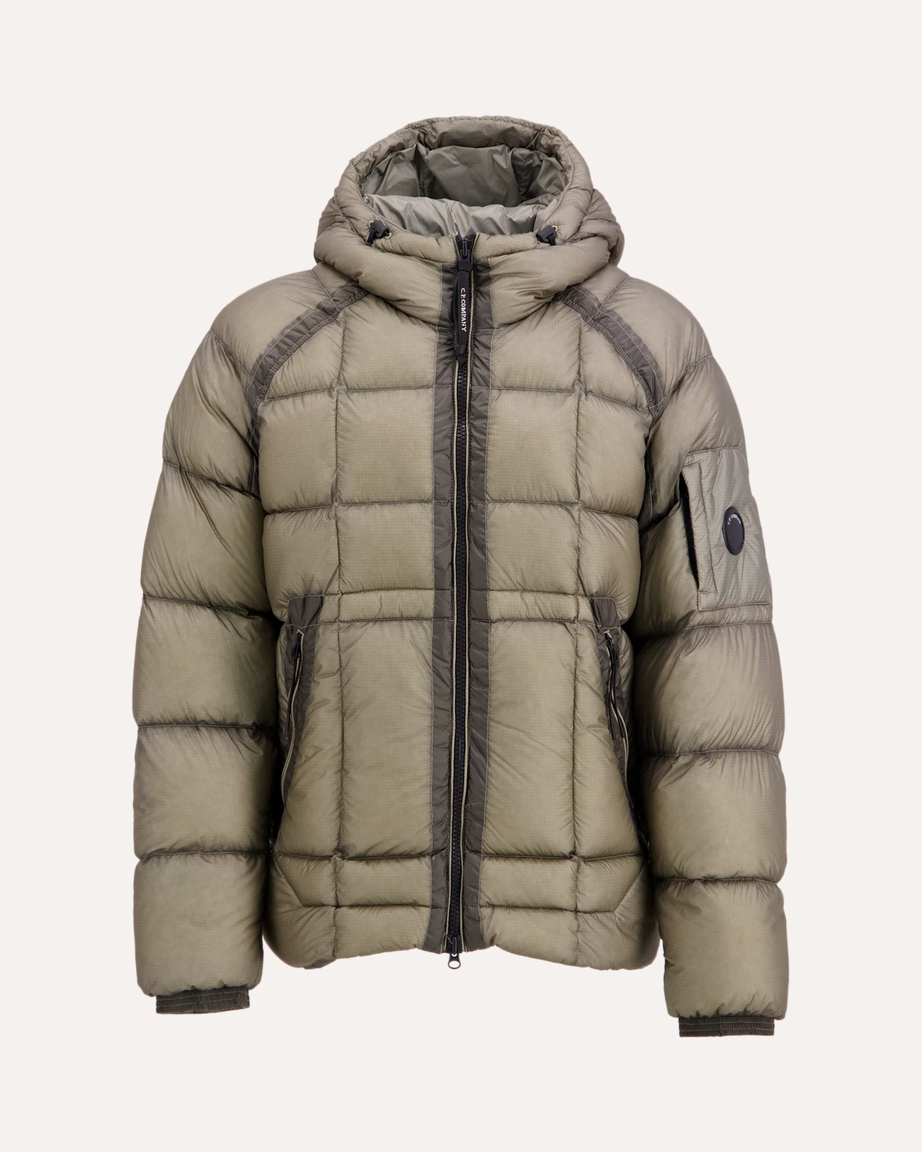 C.P. Company D.D. Shell Hooded Puffer Jacket GRIJS 1